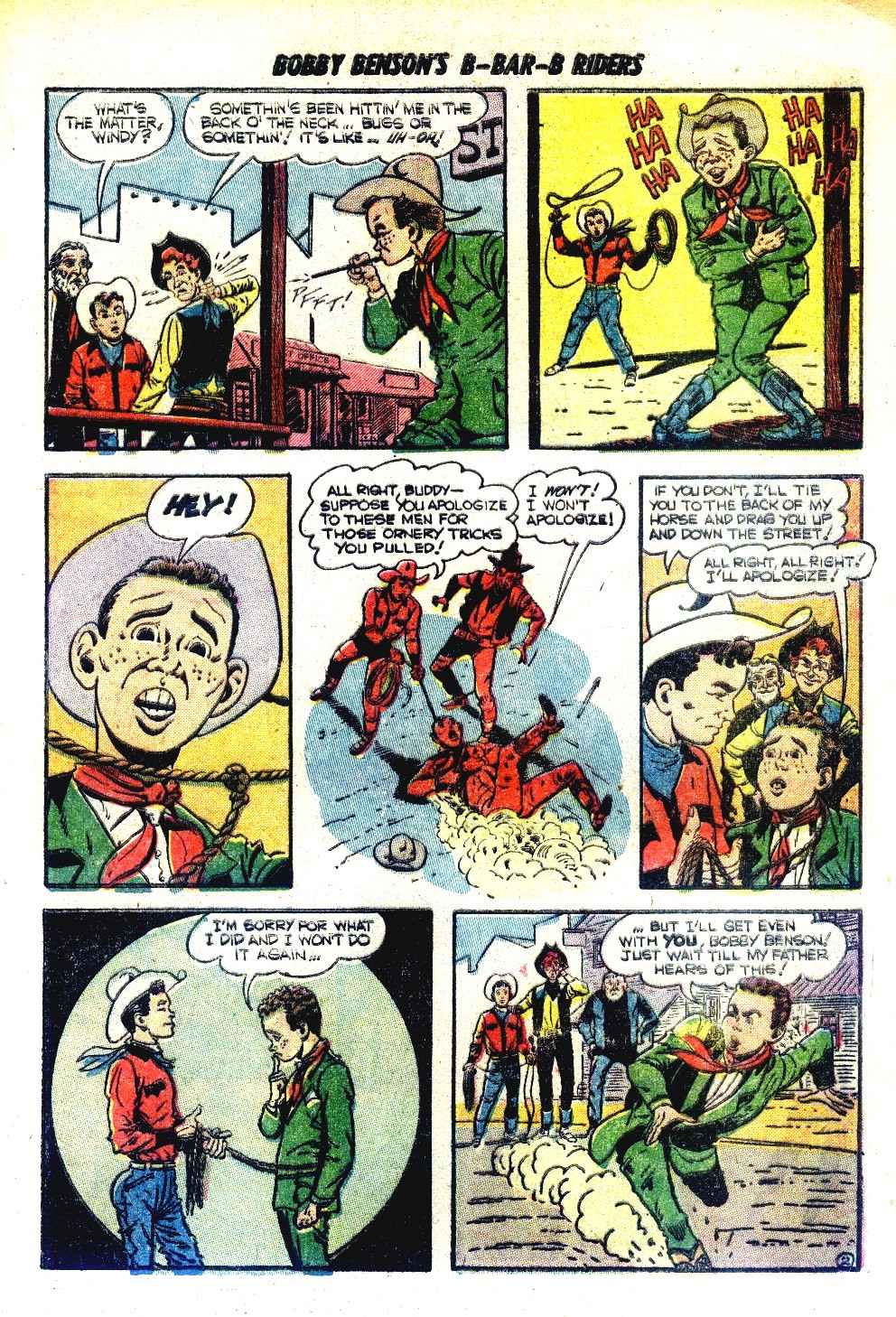 Read online Bobby Benson's B-Bar-B Riders comic -  Issue #14 - 21