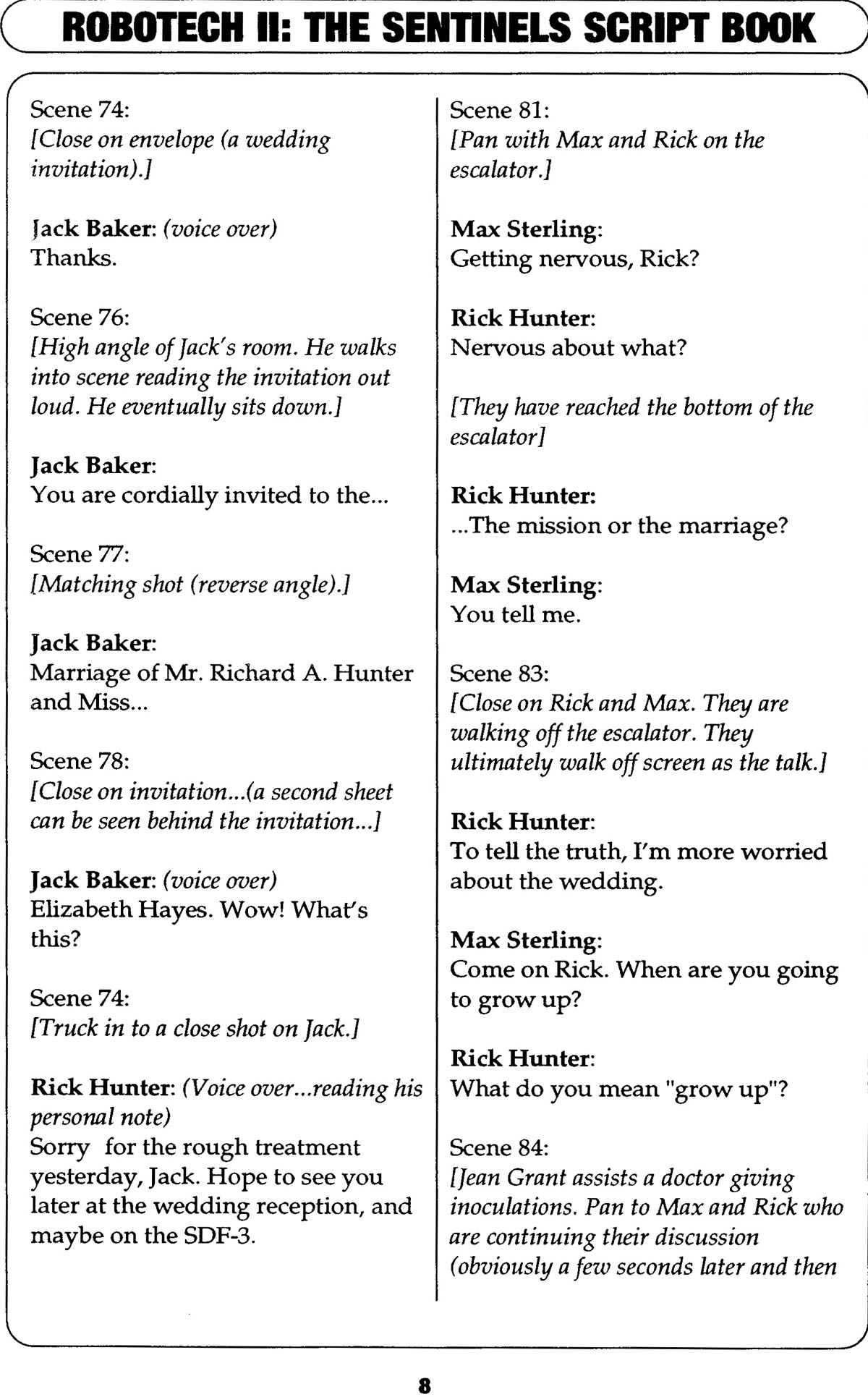 Read online Robotech II: The Sentinels comic -  Issue # _Script Book 1 - 58