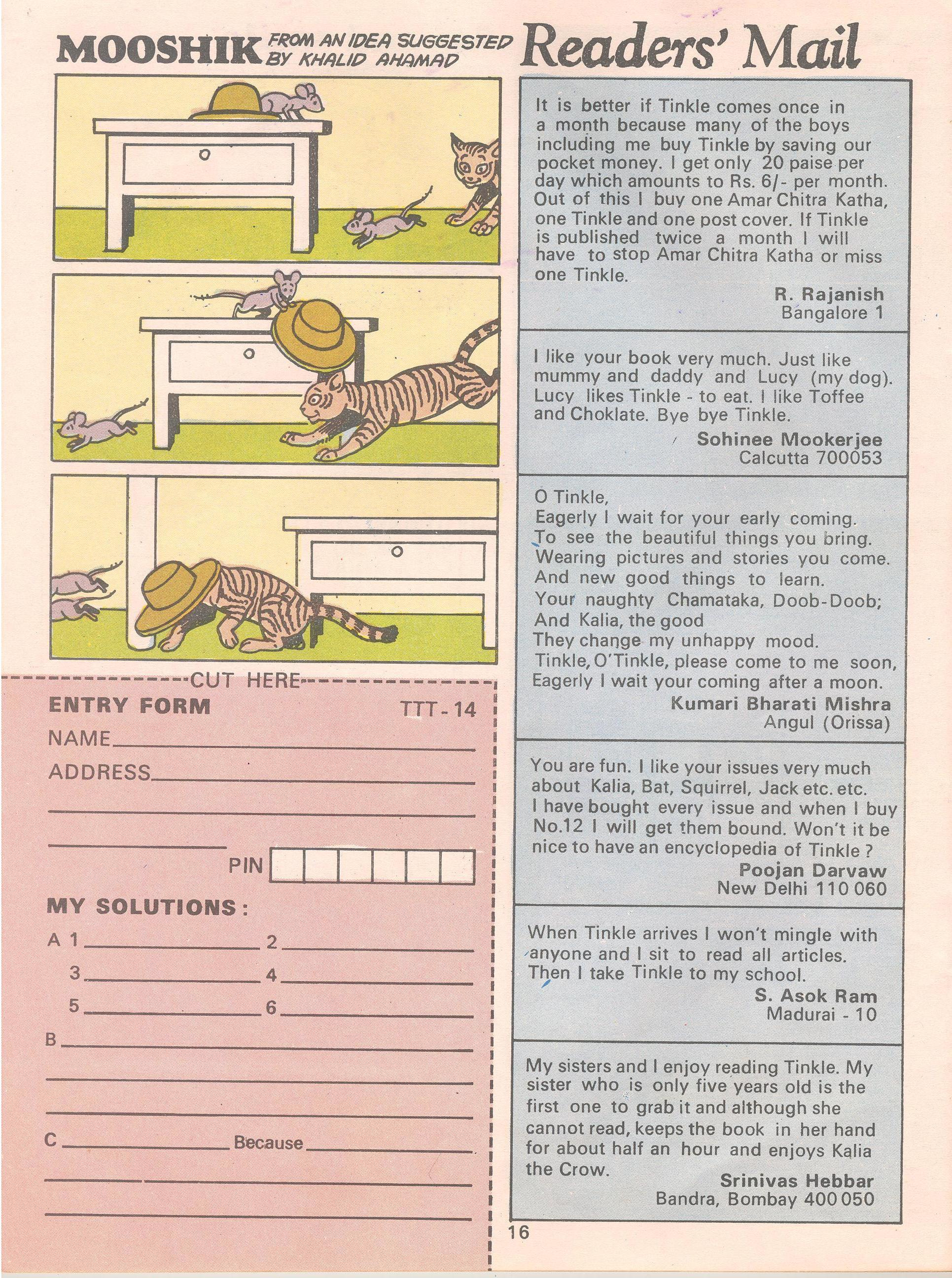 Read online Tinkle comic -  Issue #14 - 18