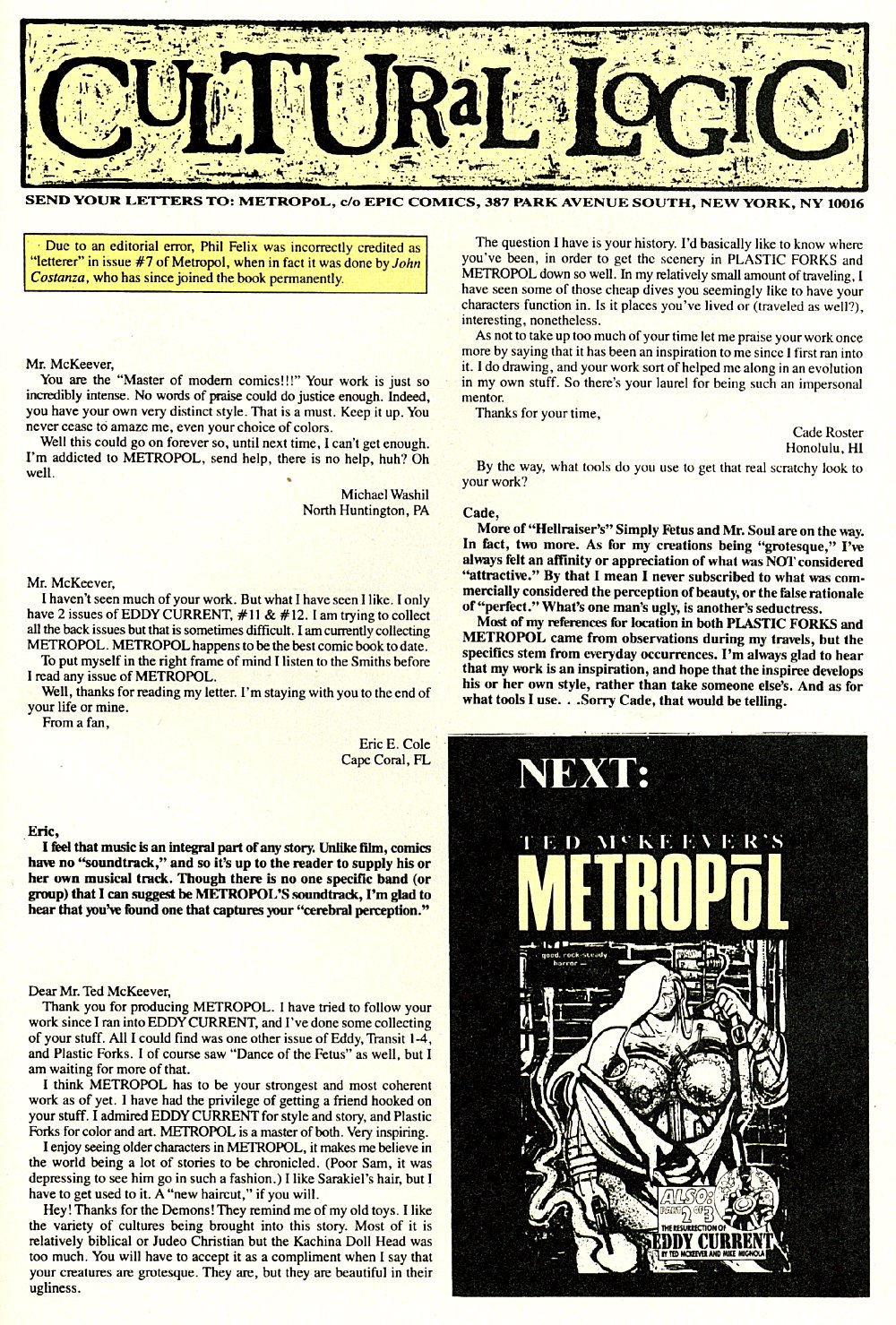 Read online Ted McKeever's Metropol comic -  Issue #9 - 31