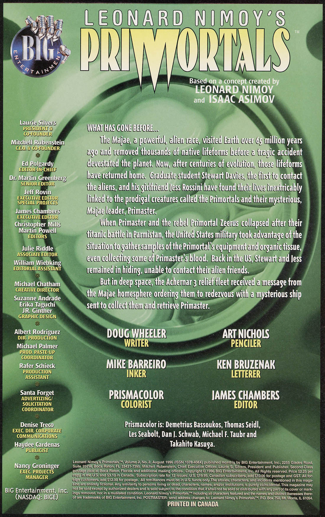 Read online Leonard Nimoy's Primortals (1996) comic -  Issue #2 - 2