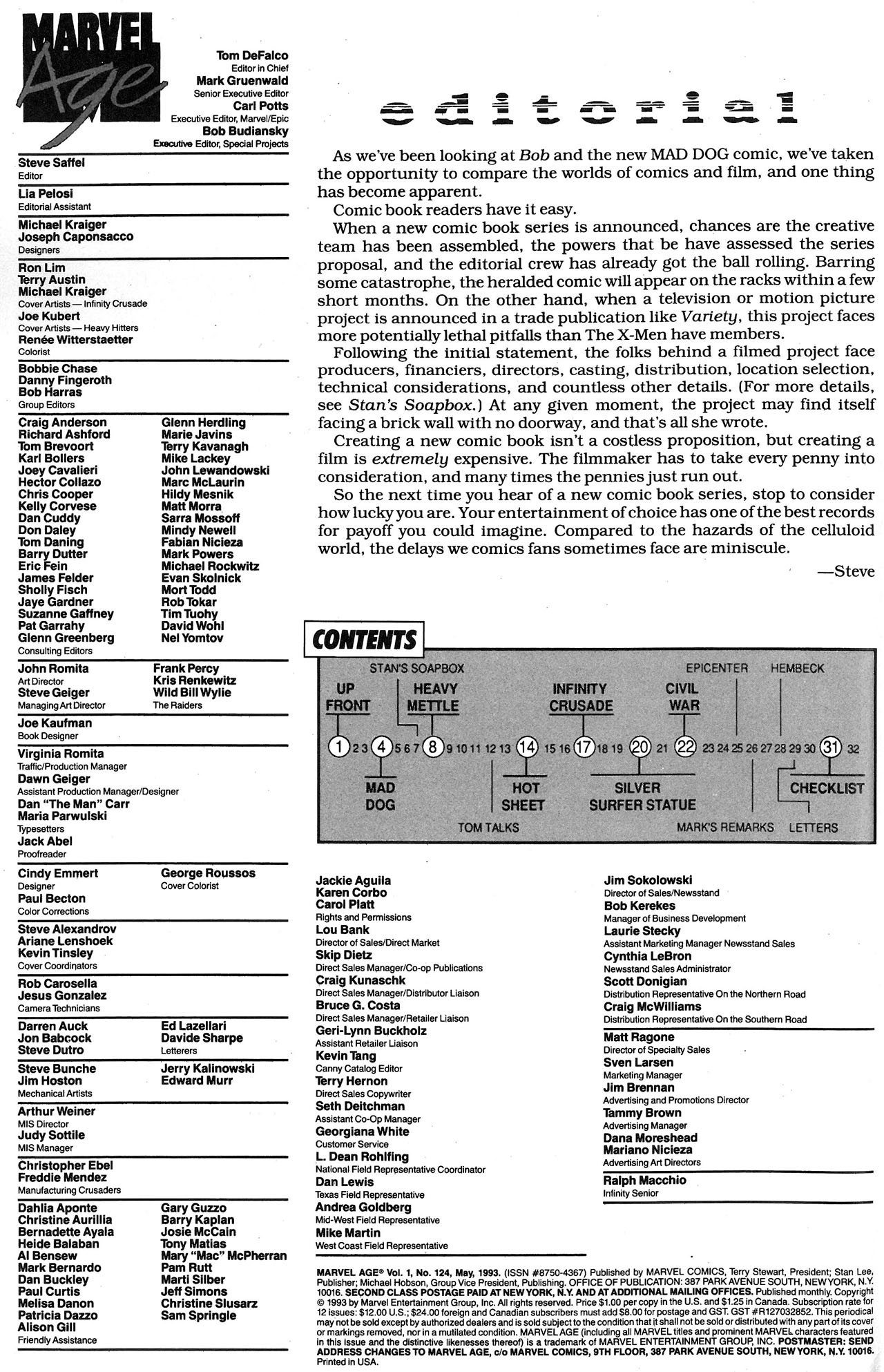 Read online Marvel Age comic -  Issue #124 - 2