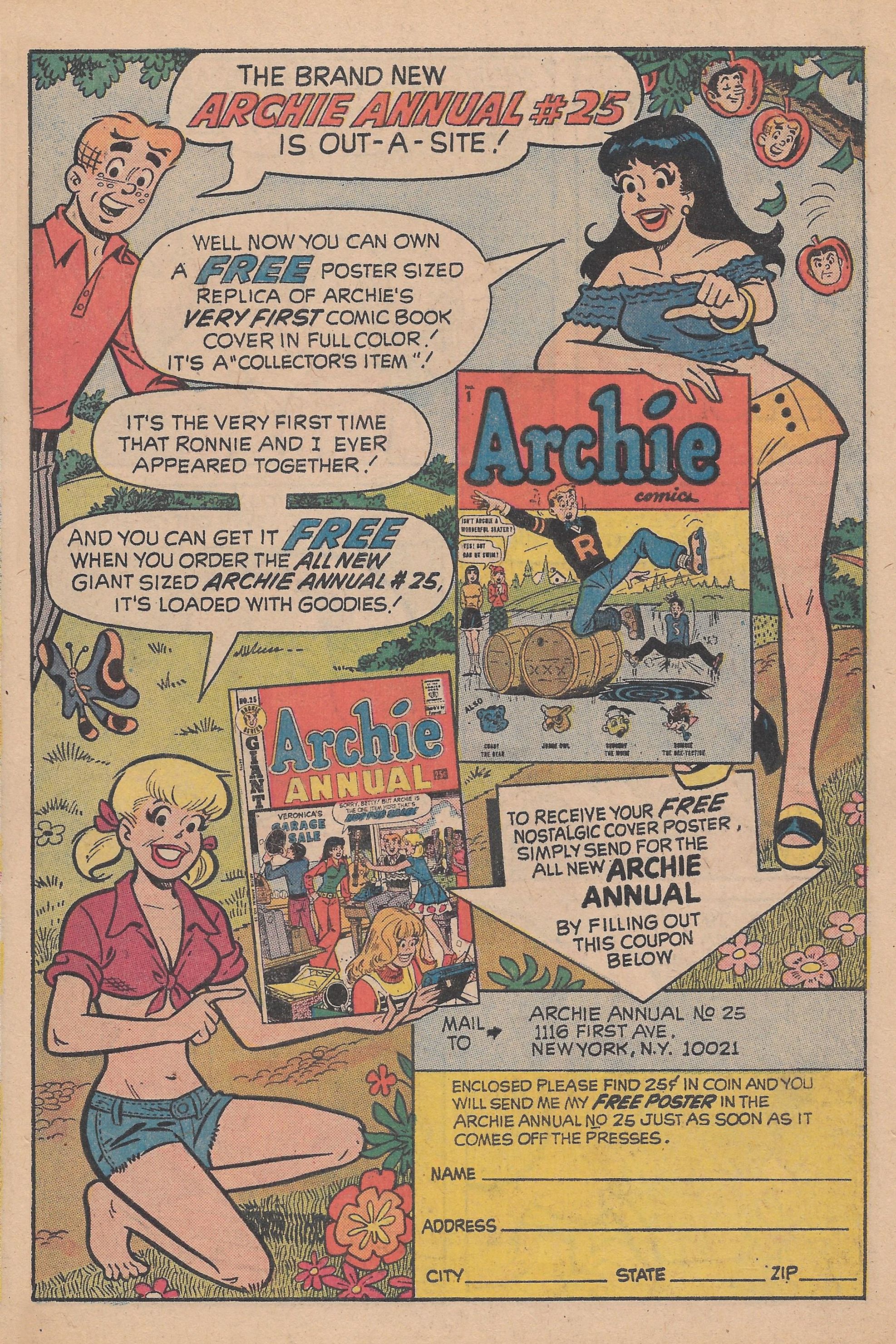 Read online Archie's TV Laugh-Out comic -  Issue #19 - 31