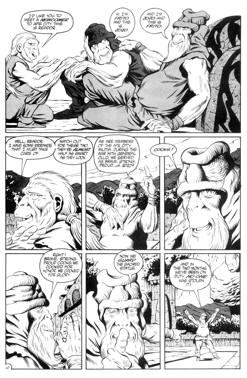 Read online Planet of the Apes (1990) comic -  Issue #6 - 12