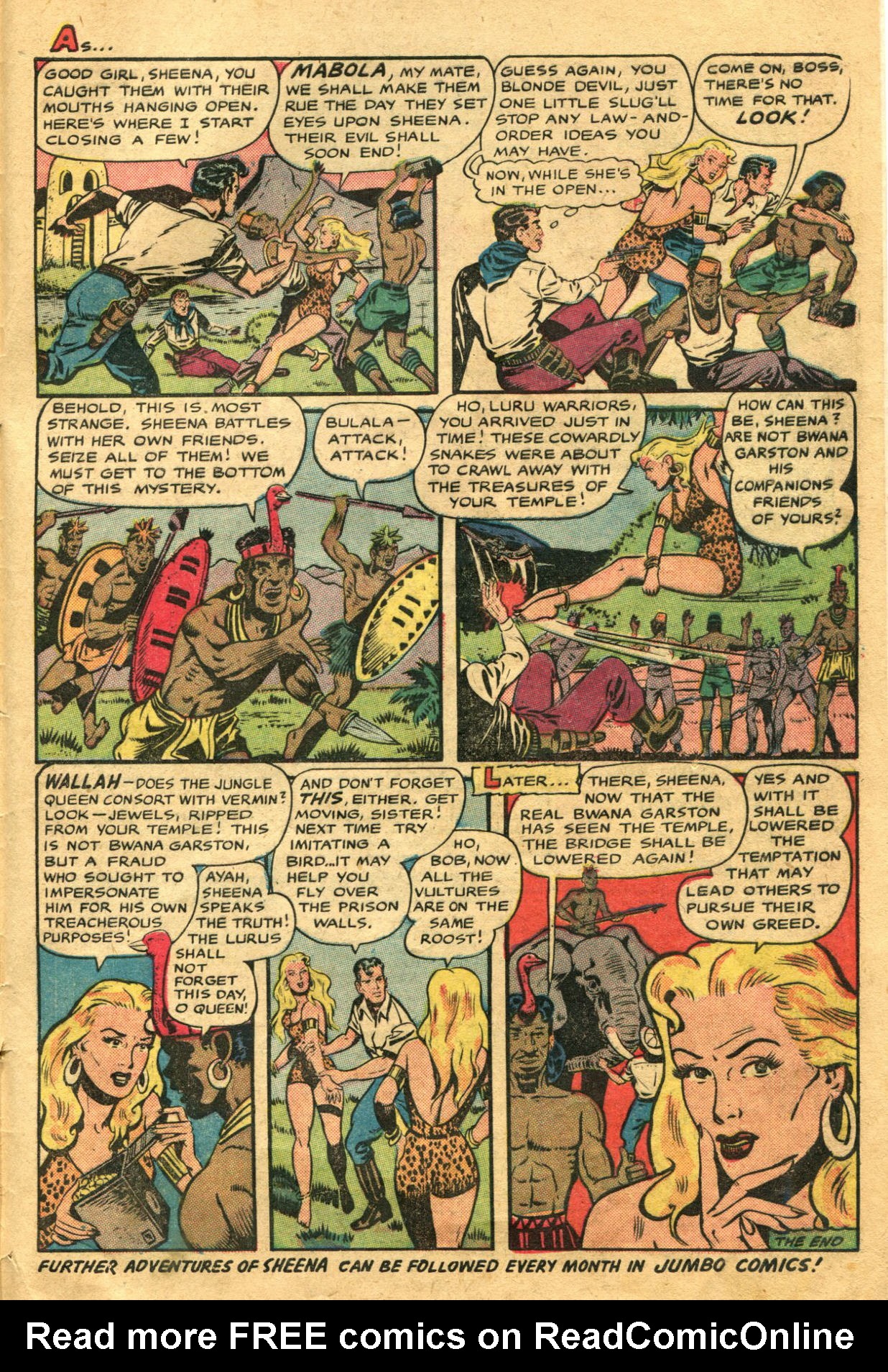 Read online Sheena, Queen of the Jungle (1942) comic -  Issue #9 - 33