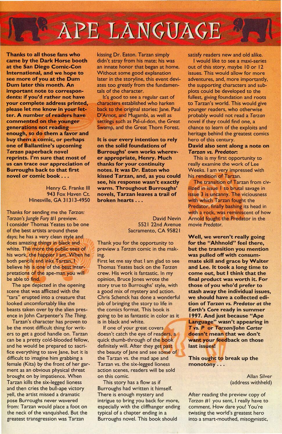 Read online Tarzan (1996) comic -  Issue #2 - 27