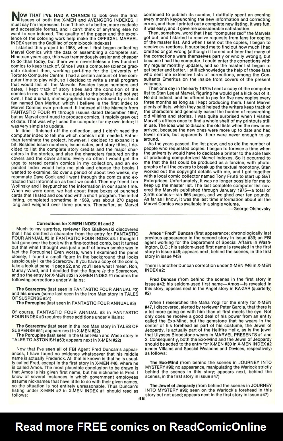 Read online The Official Marvel Index To The X-Men comic -  Issue #3 - 50