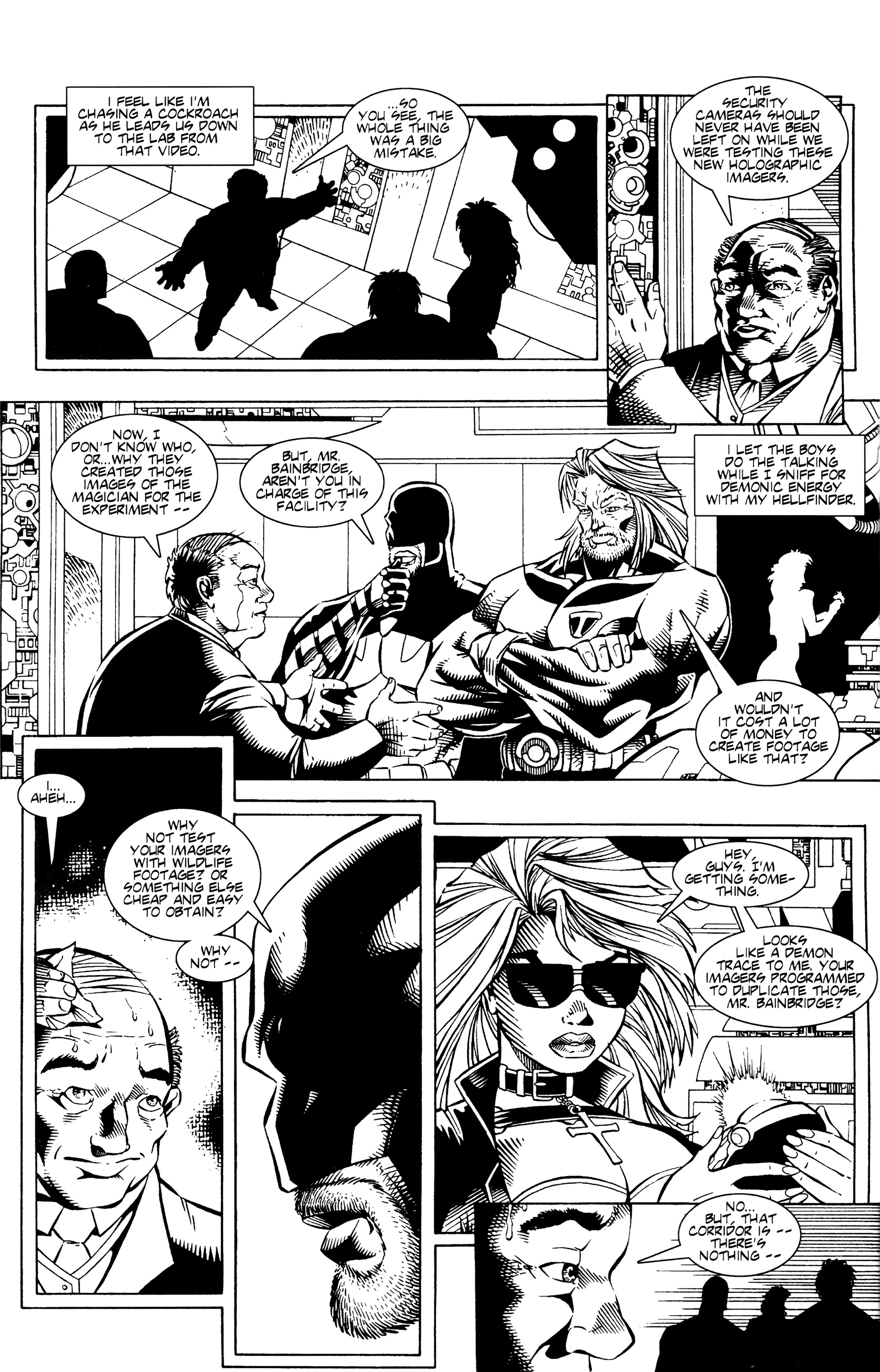 Read online Warrior Nun: Black & White comic -  Issue #9 - 12