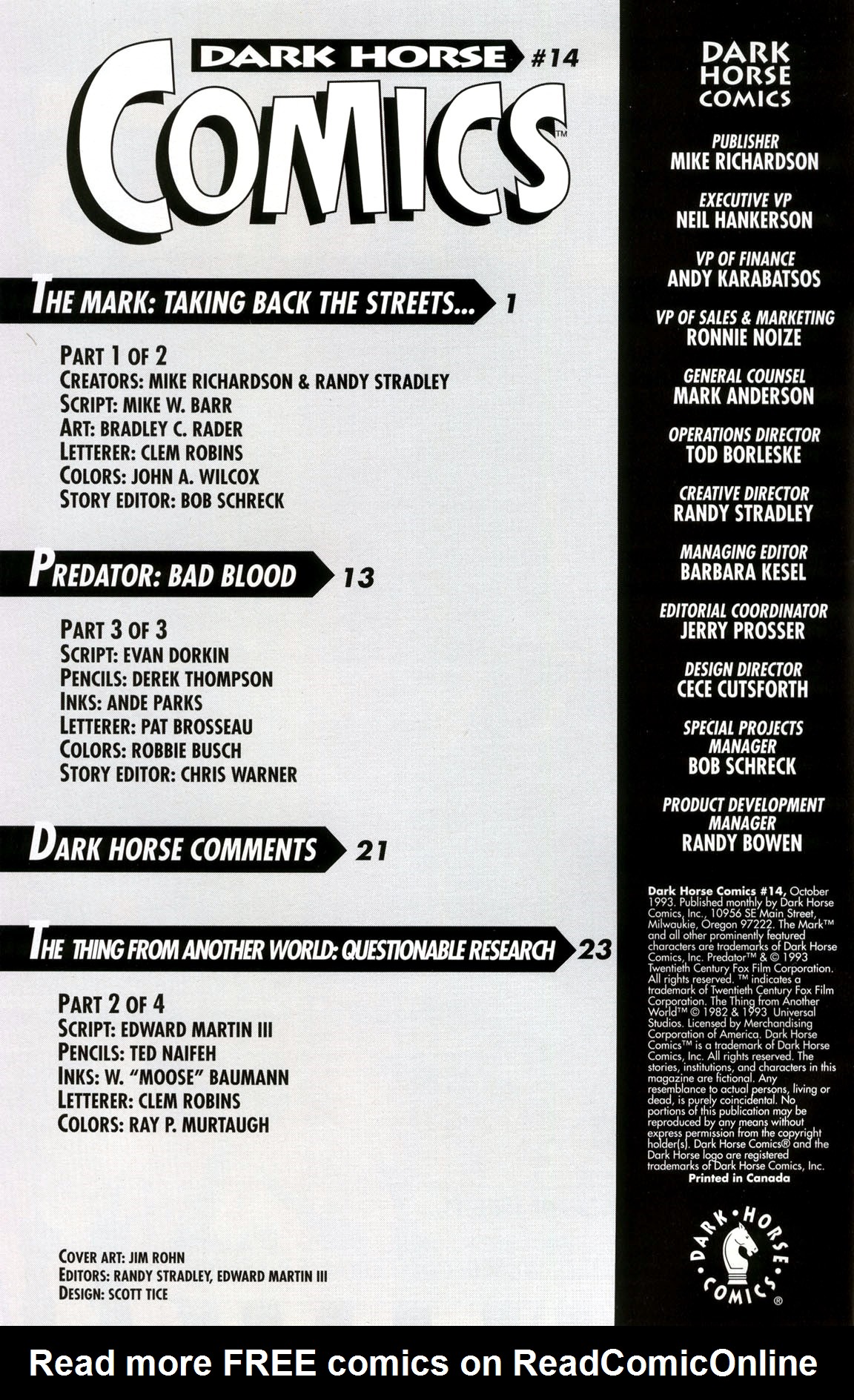 Read online Dark Horse Comics comic -  Issue #14 - 2