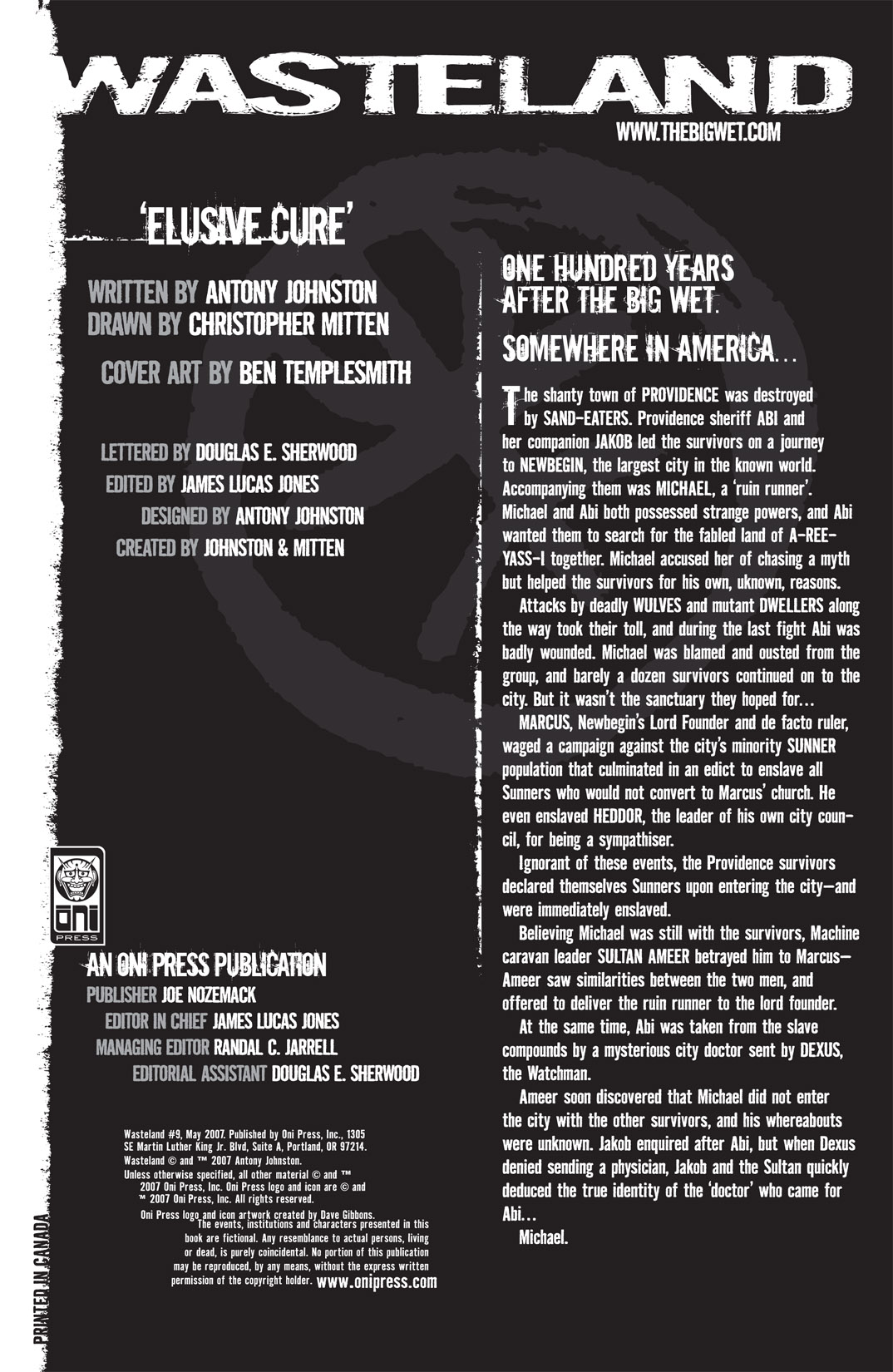 Read online Wasteland (2006) comic -  Issue #9 - 2