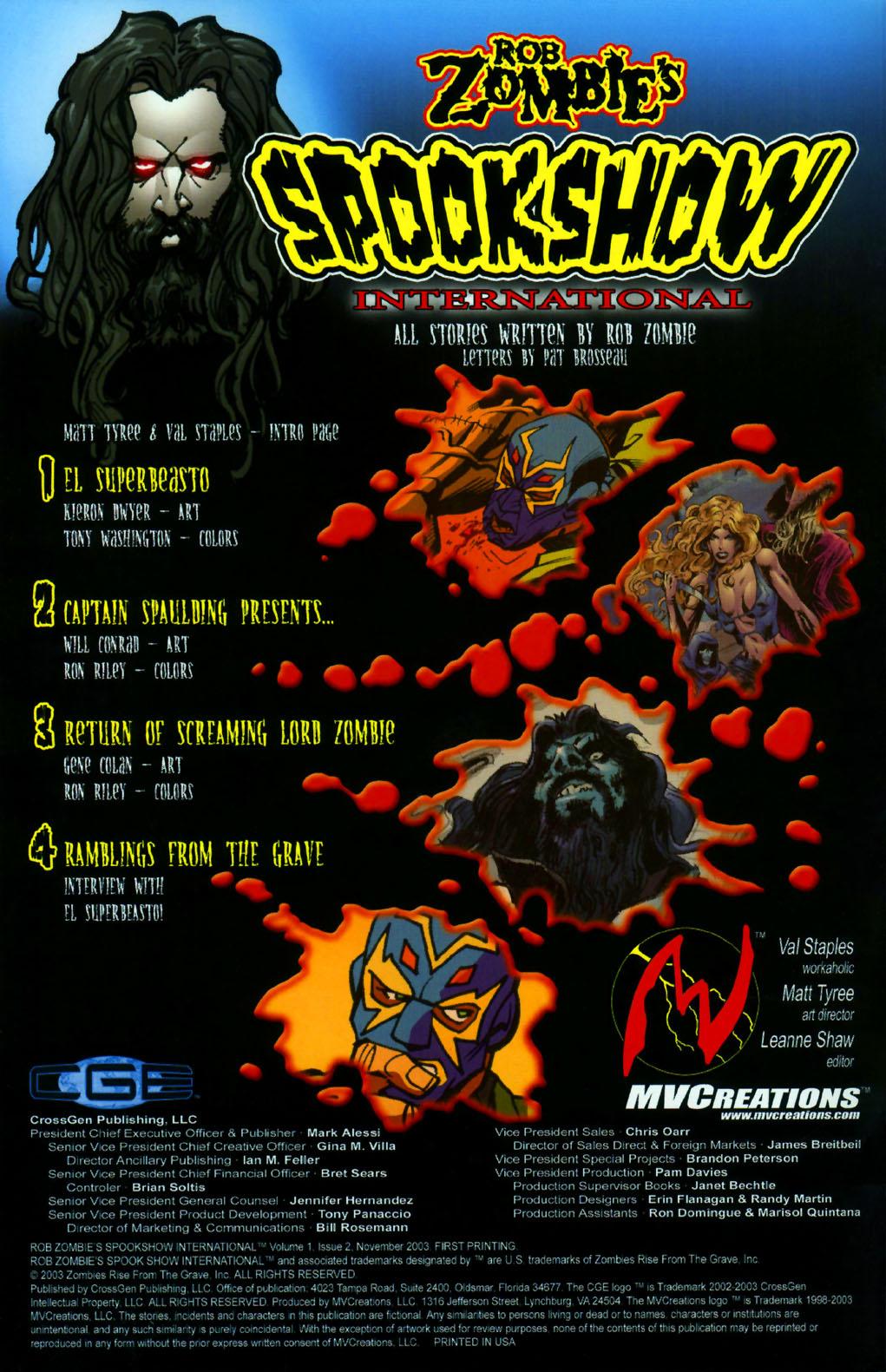 Read online Rob Zombie's Spookshow International comic -  Issue #3 - 2