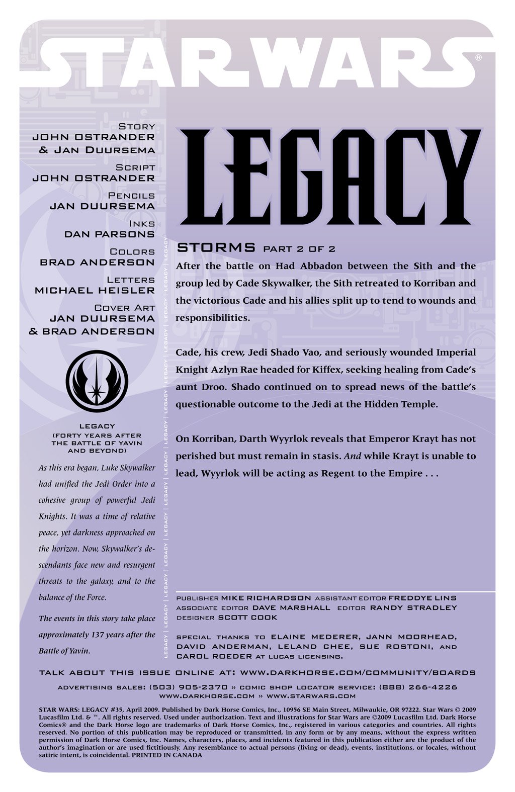 Read online Star Wars: Legacy (2006) comic -  Issue #35 - 2