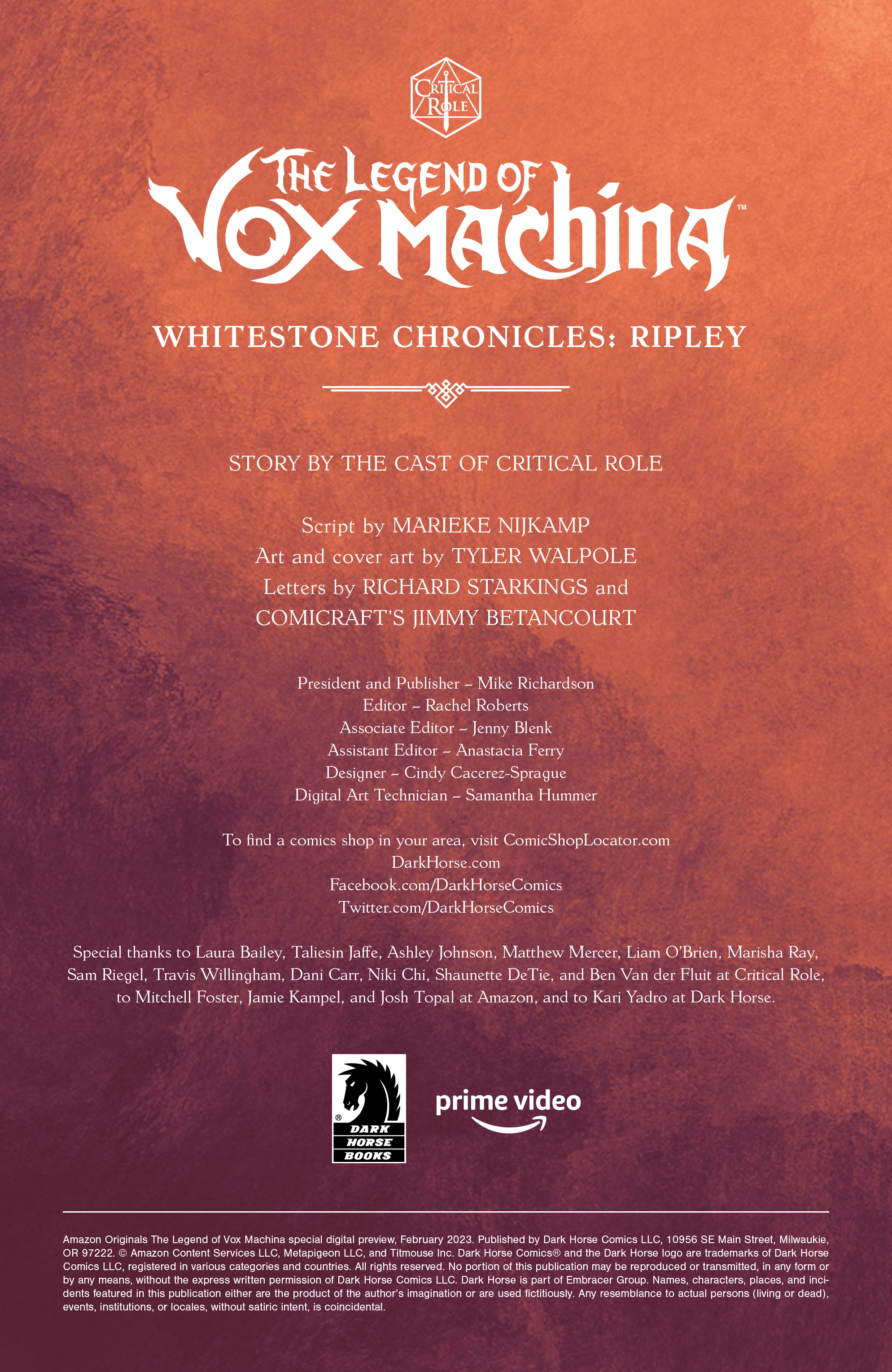 Read online The Legend Of Vox Machina: Whitestone Chronicles - Ripley Preview comic -  Issue # Full - 2