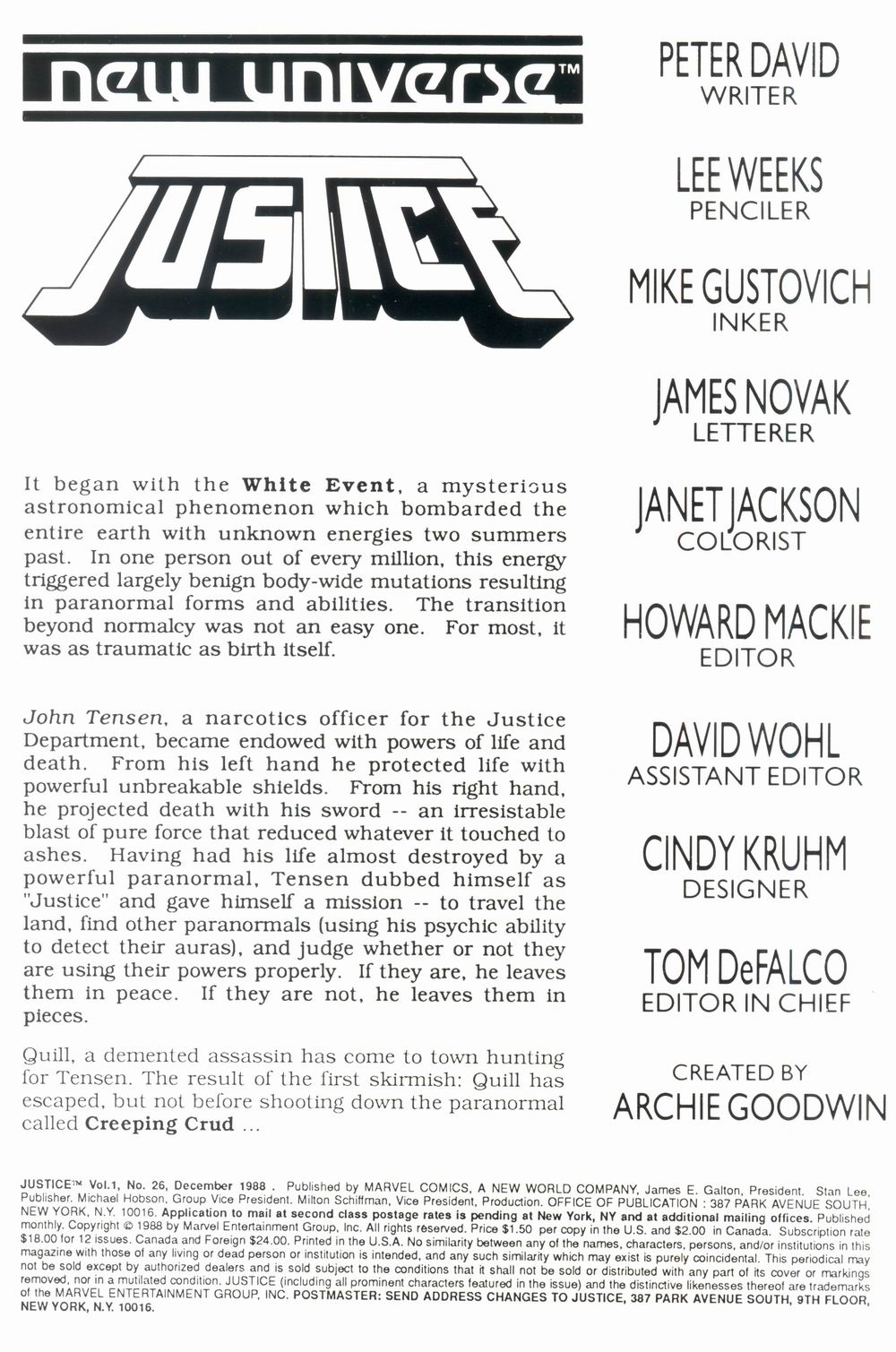Read online Justice (1986) comic -  Issue #26 - 2