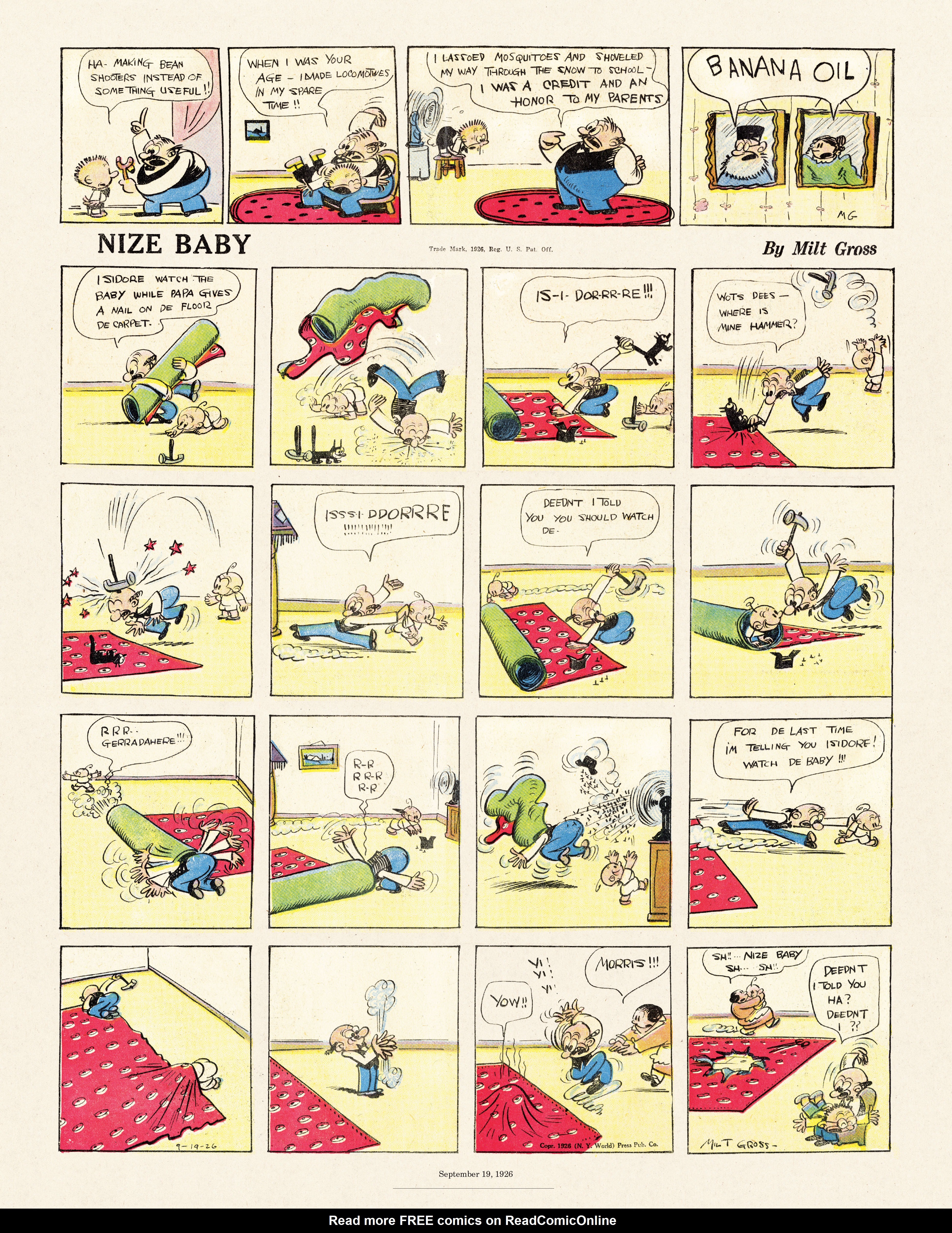 Read online Gross Exaggerations: The Meshuga Comic Strips of Milt Gross comic -  Issue # TPB - 21