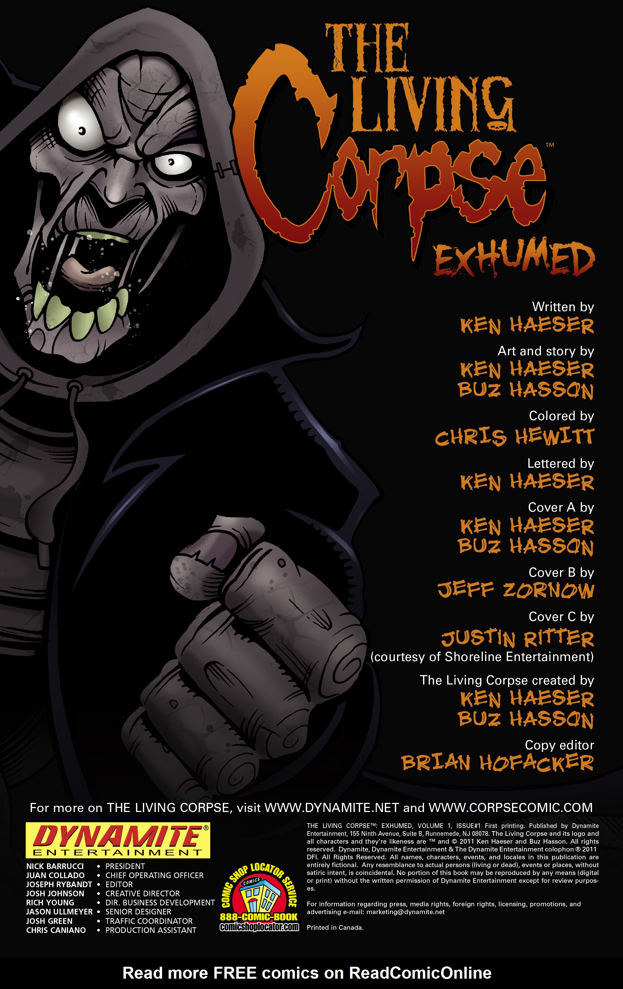 Read online The Living Corpse: Exhumed comic -  Issue #1 - 2