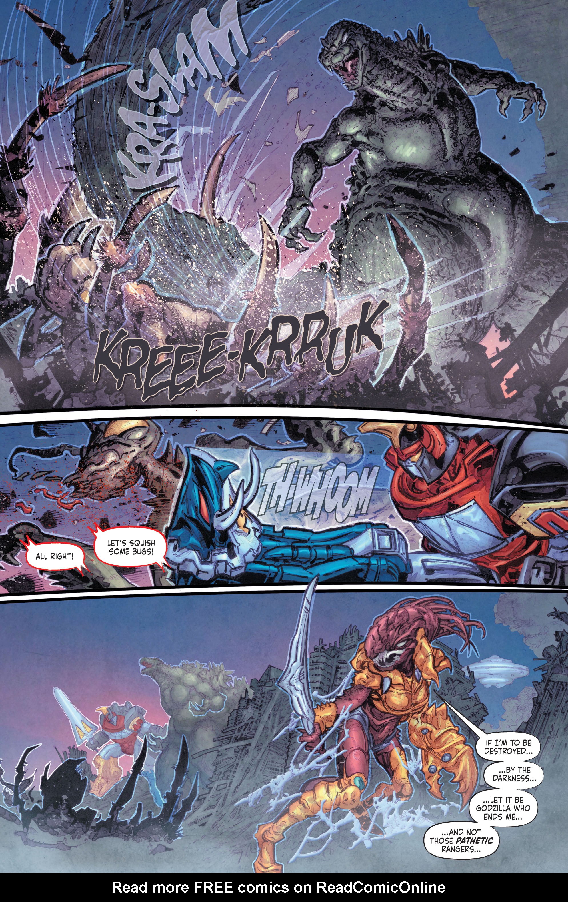 Read online Godzilla vs. The Mighty Morphin Power Rangers comic -  Issue #4 - 5