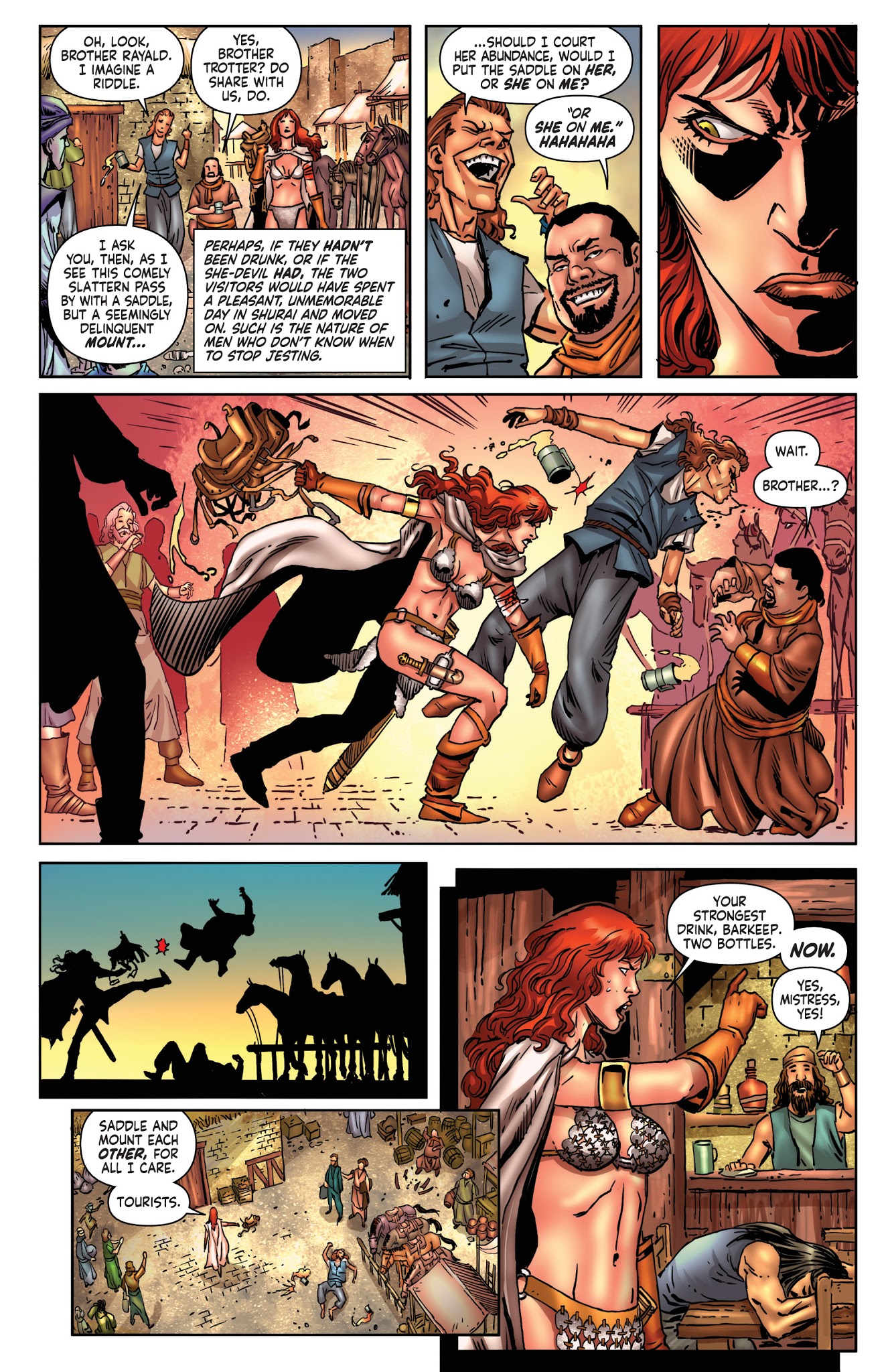 Read online Red Sonja/Tarzan comic -  Issue #1 - 12
