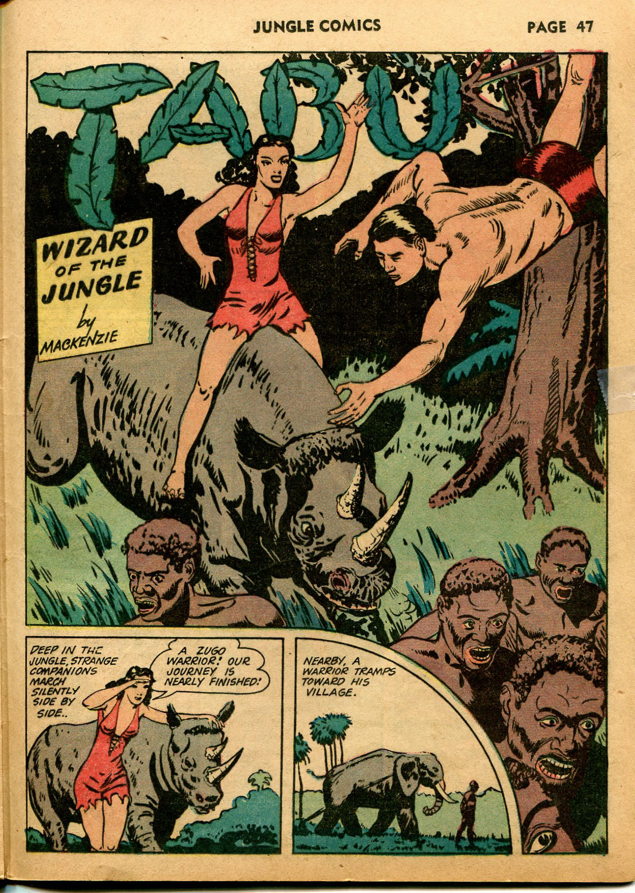 Read online Jungle Comics comic -  Issue #40 - 49