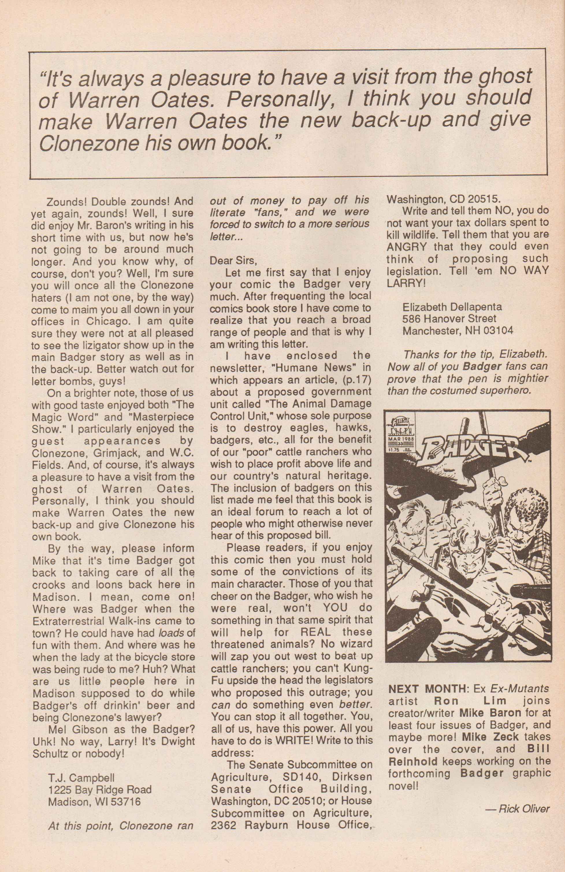 Read online The Badger comic -  Issue #32 - 34