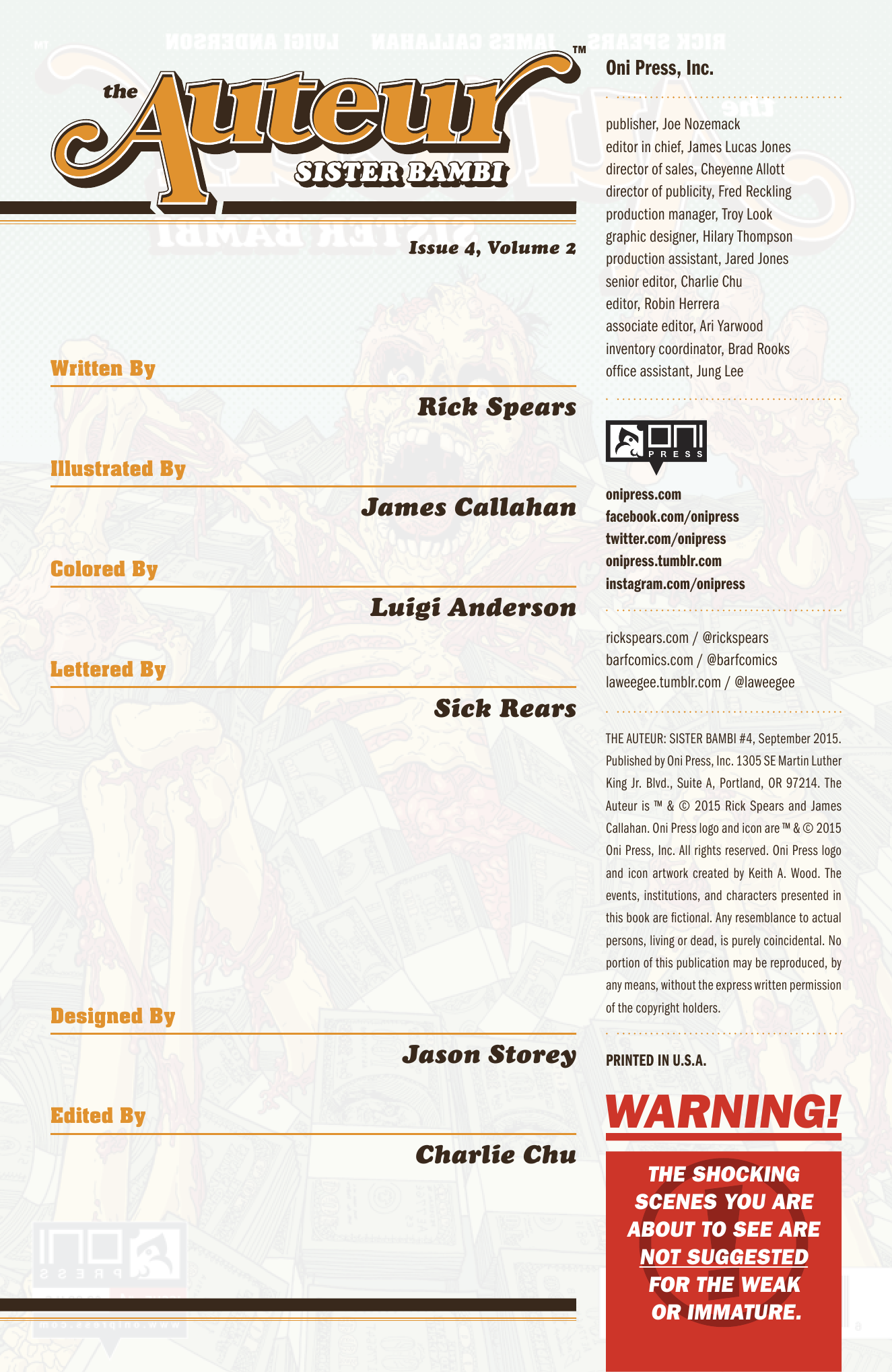 Read online The Auteur: Sister Bambi comic -  Issue #4 - 2