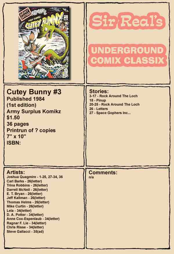 Read online Army  Surplus Komikz Featuring: Cutey Bunny comic -  Issue #3 - 36