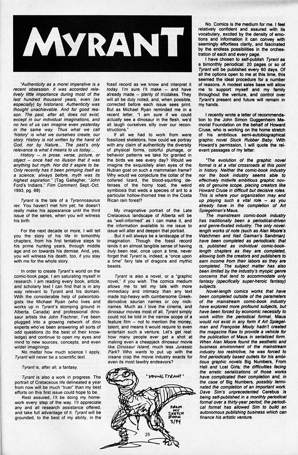 Read online S.R. Bissette's Tyrant comic -  Issue #1 - 27