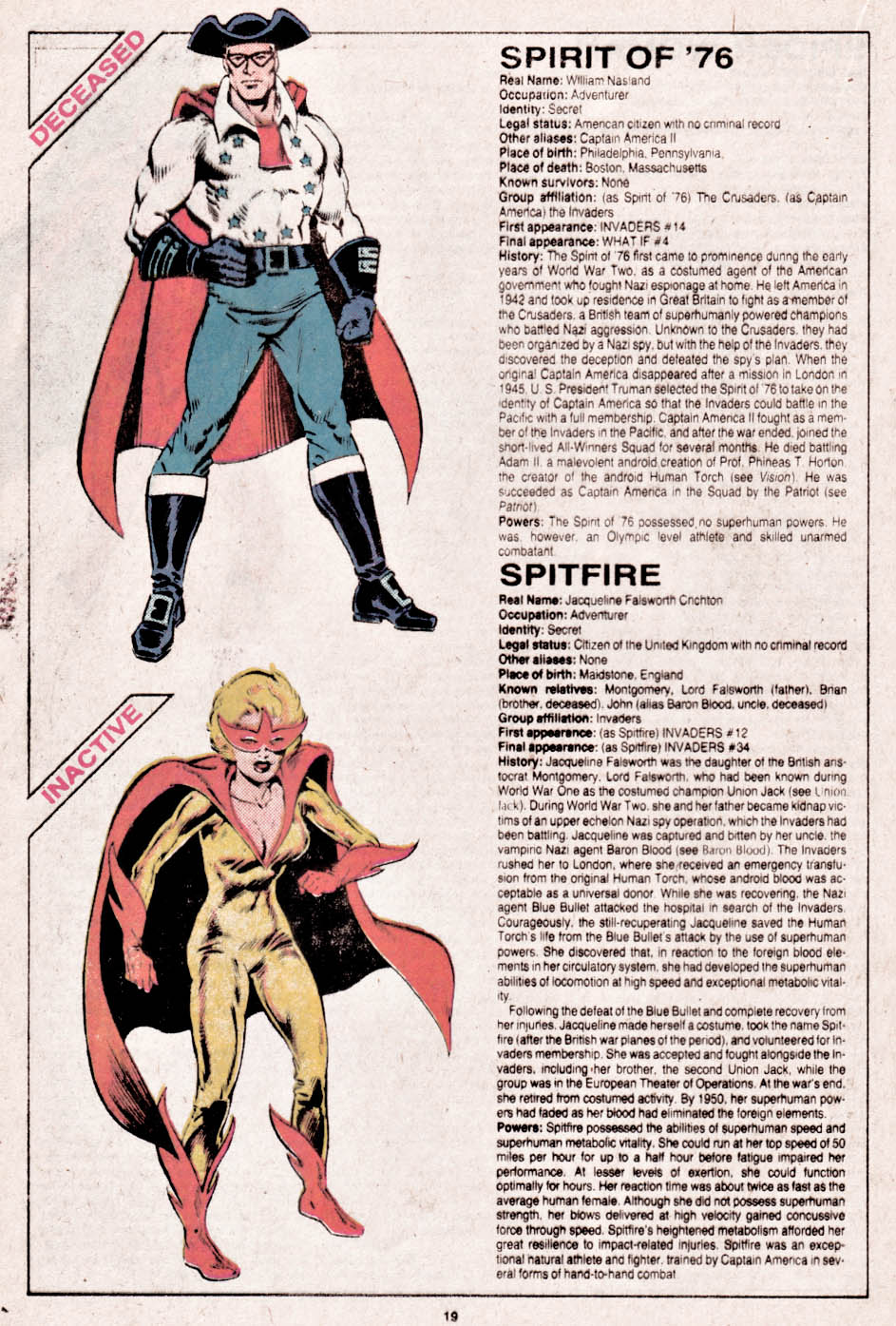Read online The Official Handbook of the Marvel Universe comic -  Issue #14 - 20