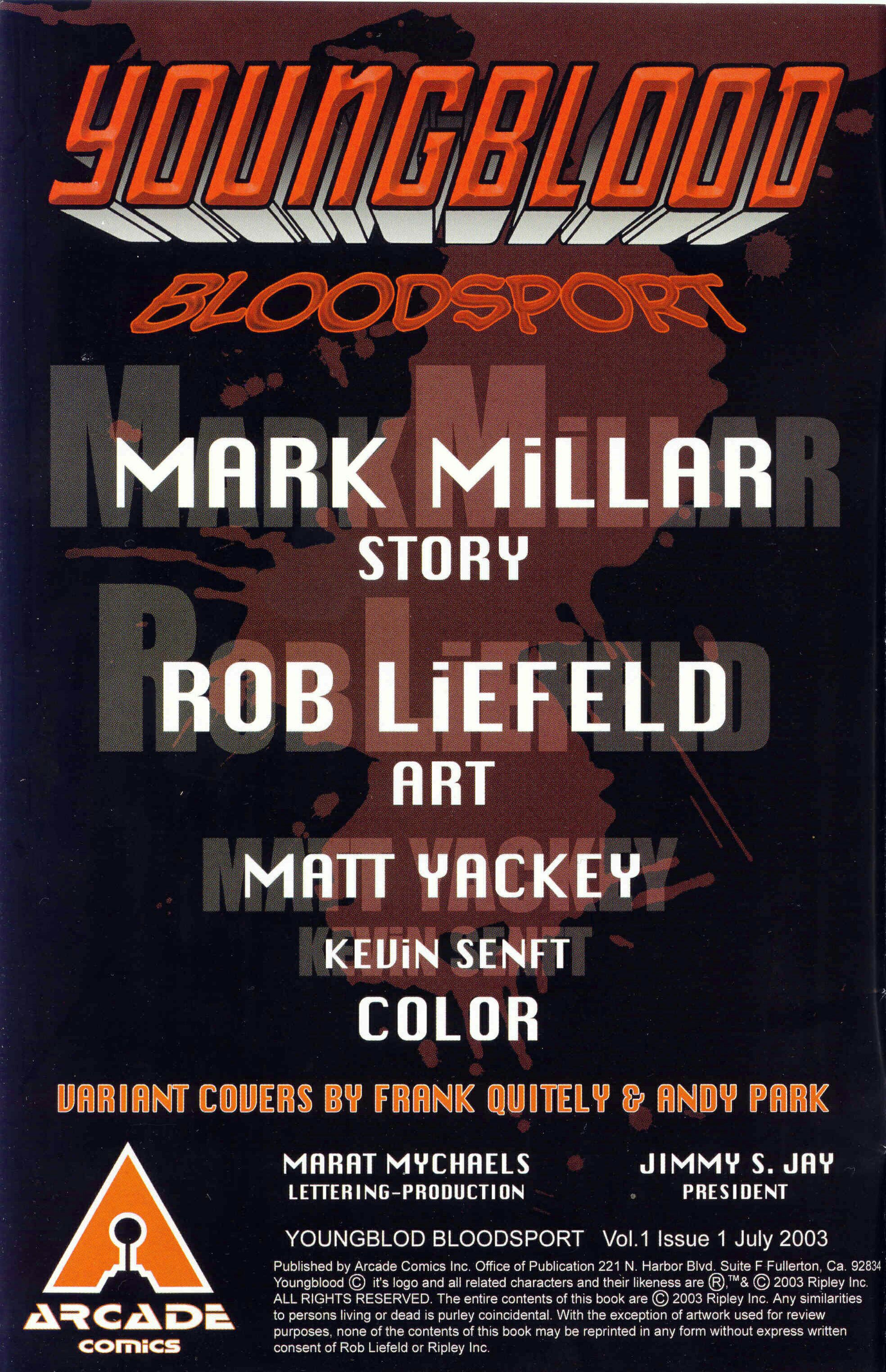 Read online Youngblood: Bloodsport comic -  Issue #1 - 2