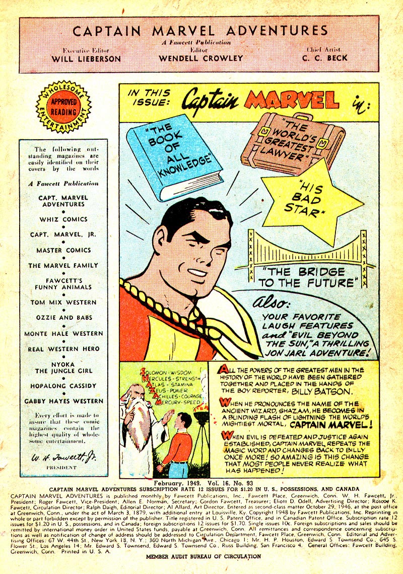 Read online Captain Marvel Adventures comic -  Issue #93 - 3