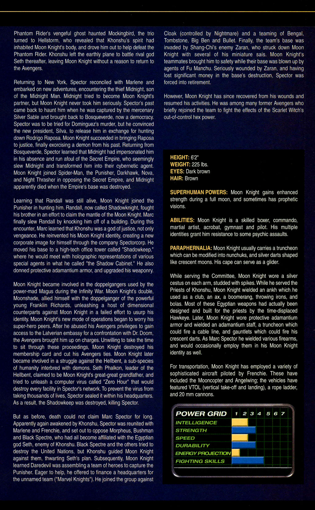 Read online The Official Handbook of the Marvel Universe: Marvel Knights comic -  Issue # Full - 41