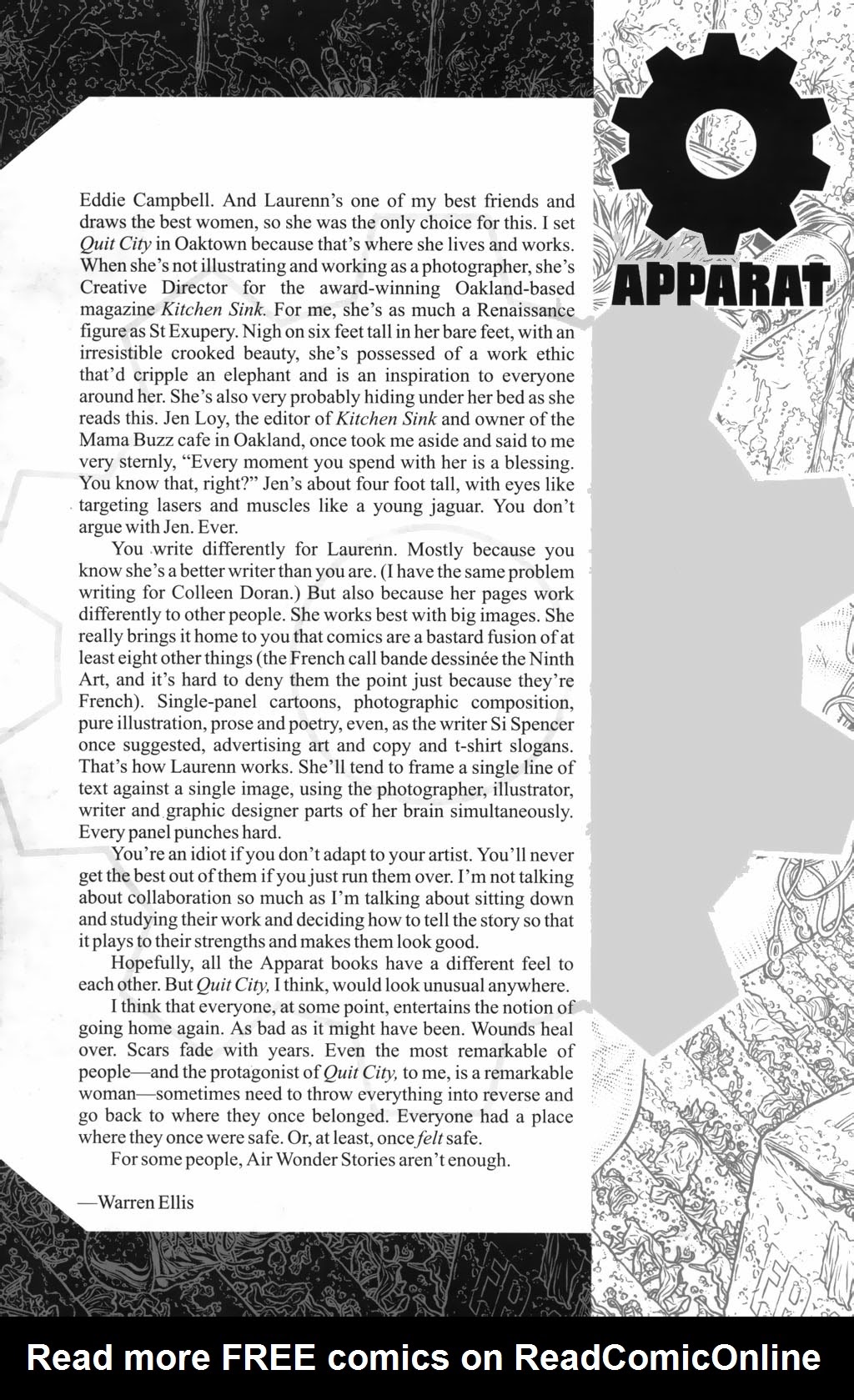 Read online Warren Ellis' Quit City comic -  Issue # Full - 27