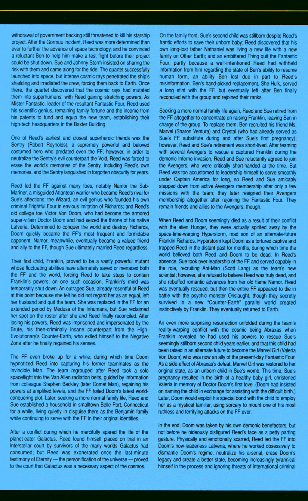 Read online Official Handbook of the Marvel Universe: Fantastic Four 2005 comic -  Issue # Full - 26