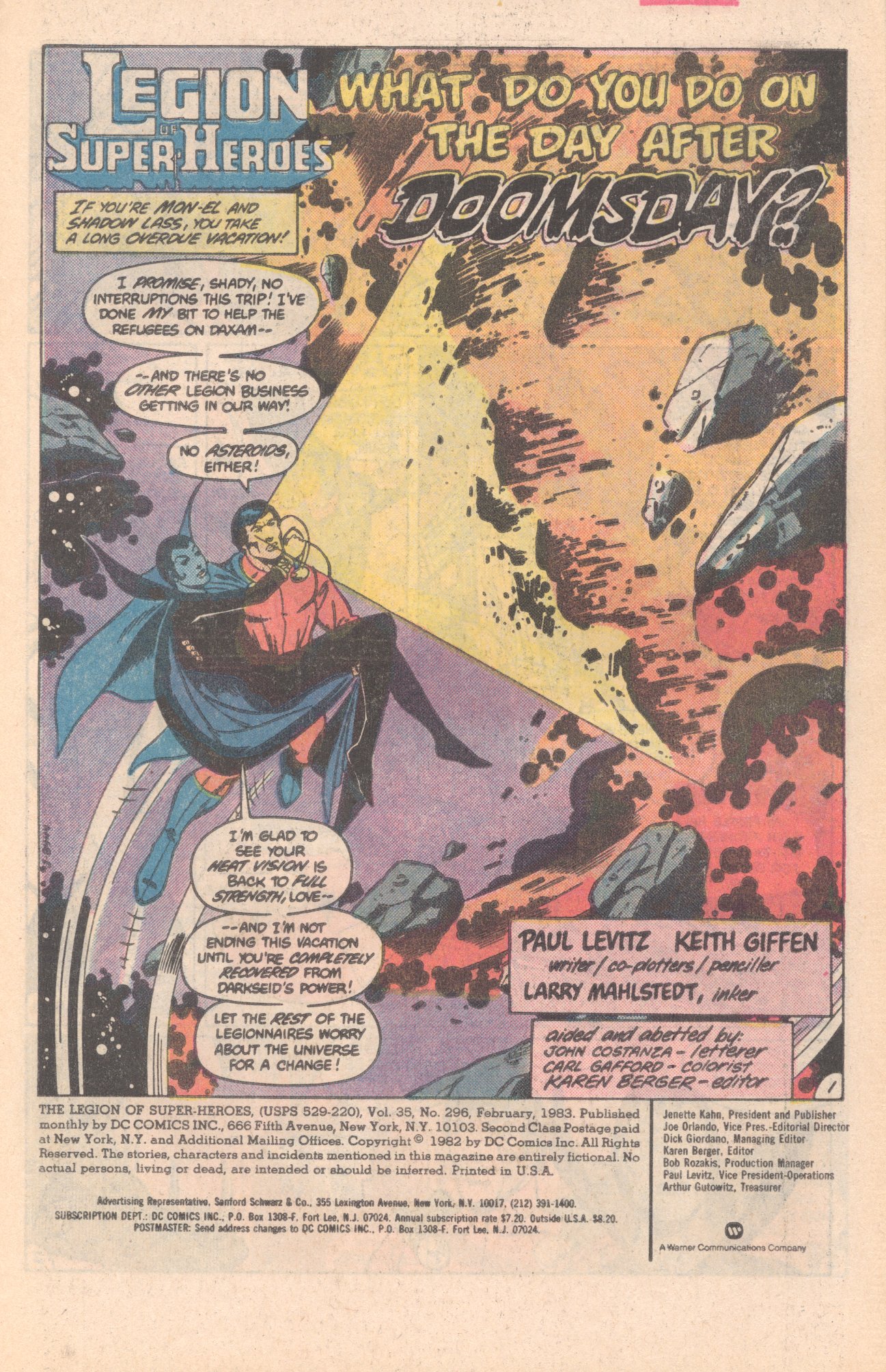 Read online Legion of Super-Heroes (1980) comic -  Issue #296 - 2