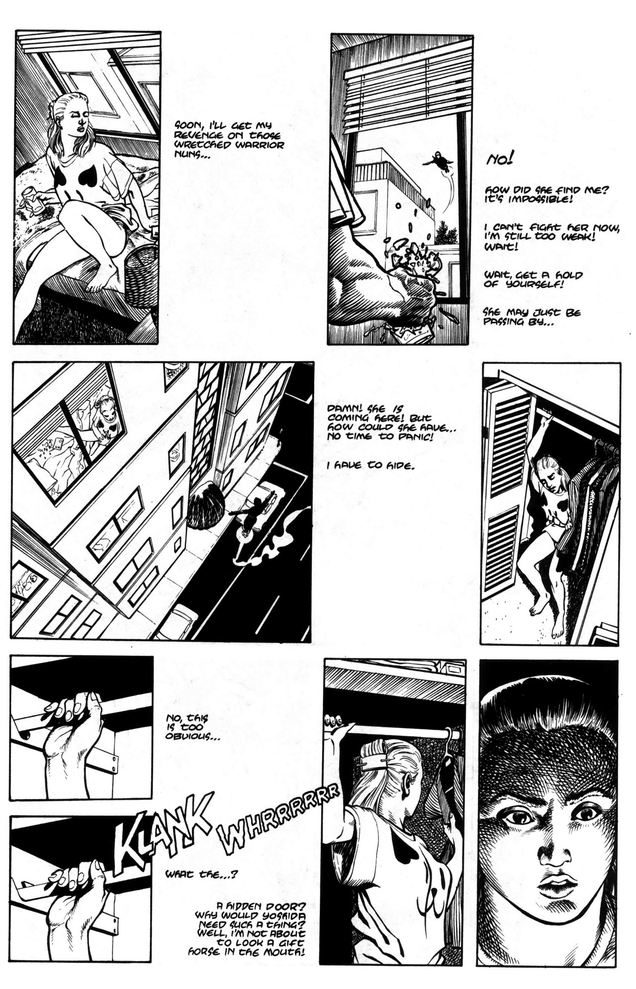Read online Warrior Nun: Black & White comic -  Issue #6 - 9