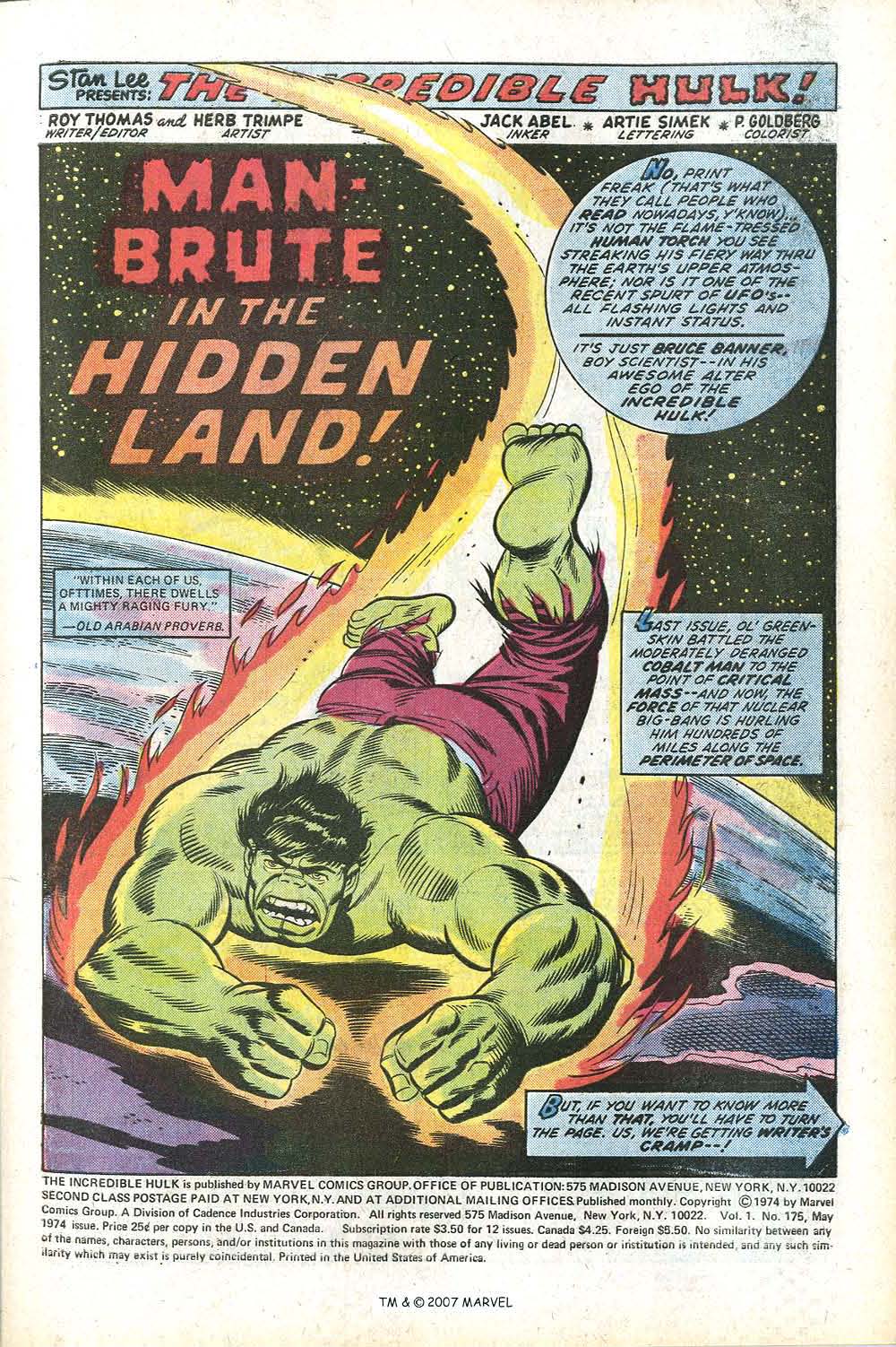 Read online The Incredible Hulk (1968) comic -  Issue #175 - 3