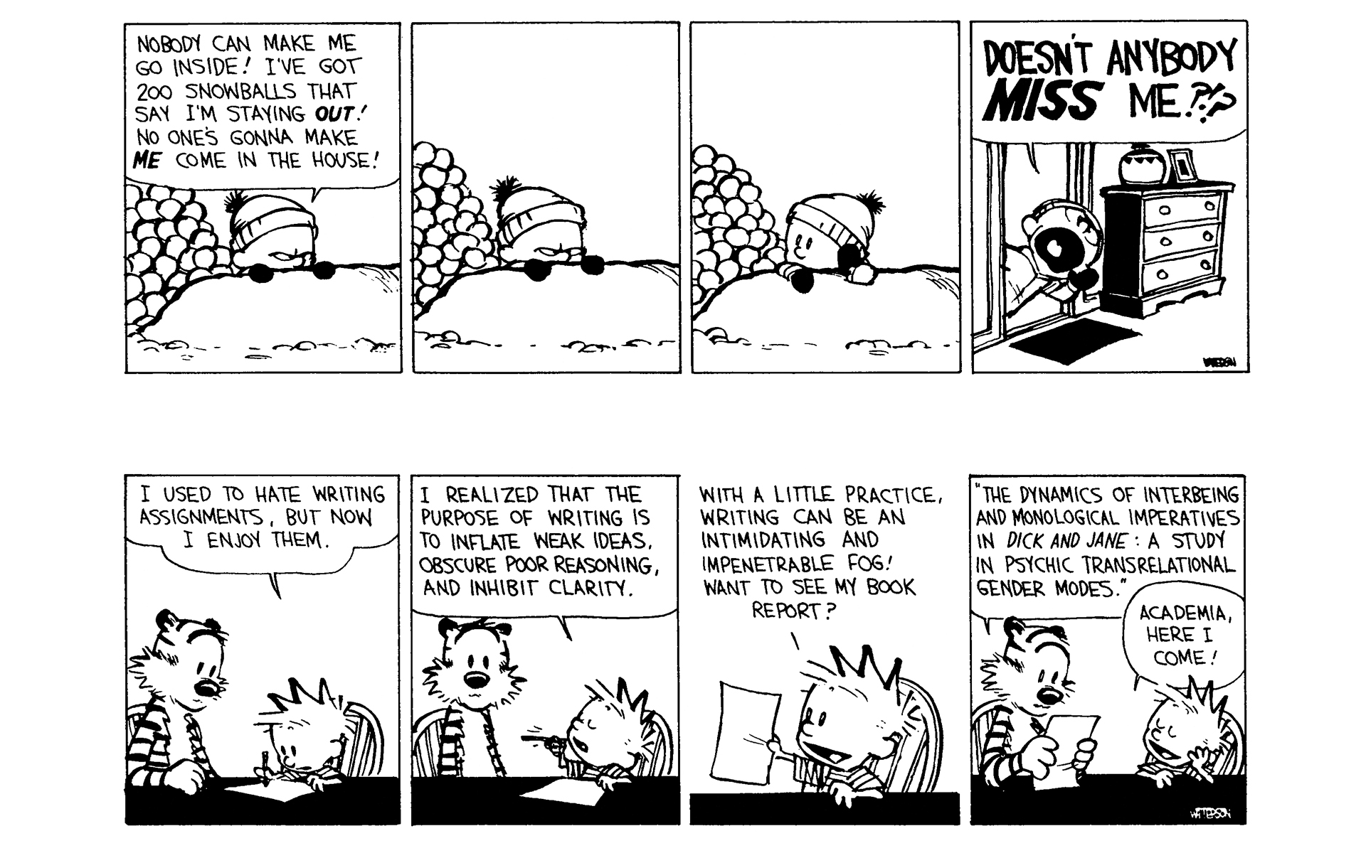 Read Online Calvin And Hobbes Comic Issue 9