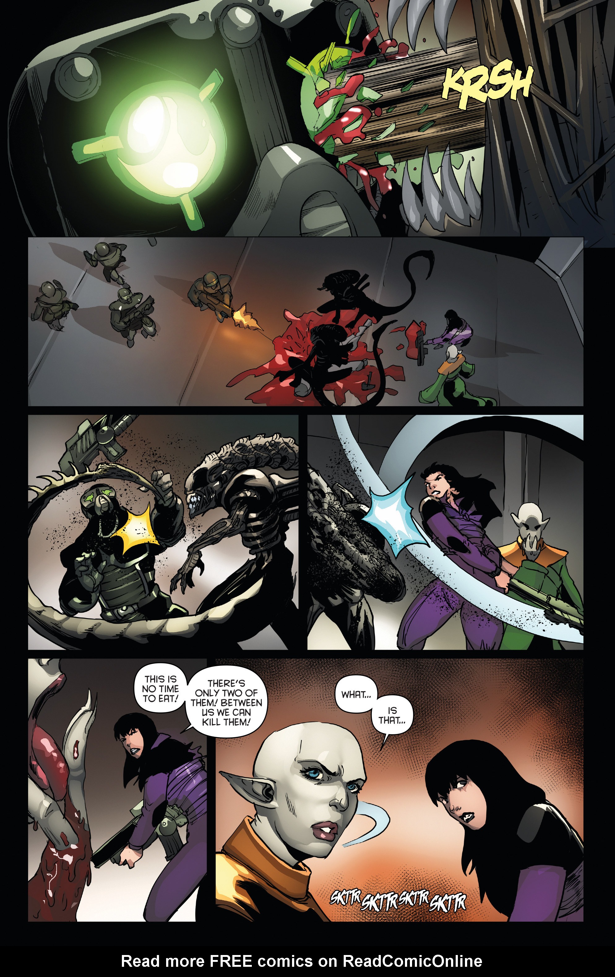 Read online Aliens/Vampirella comic -  Issue #6 - 9
