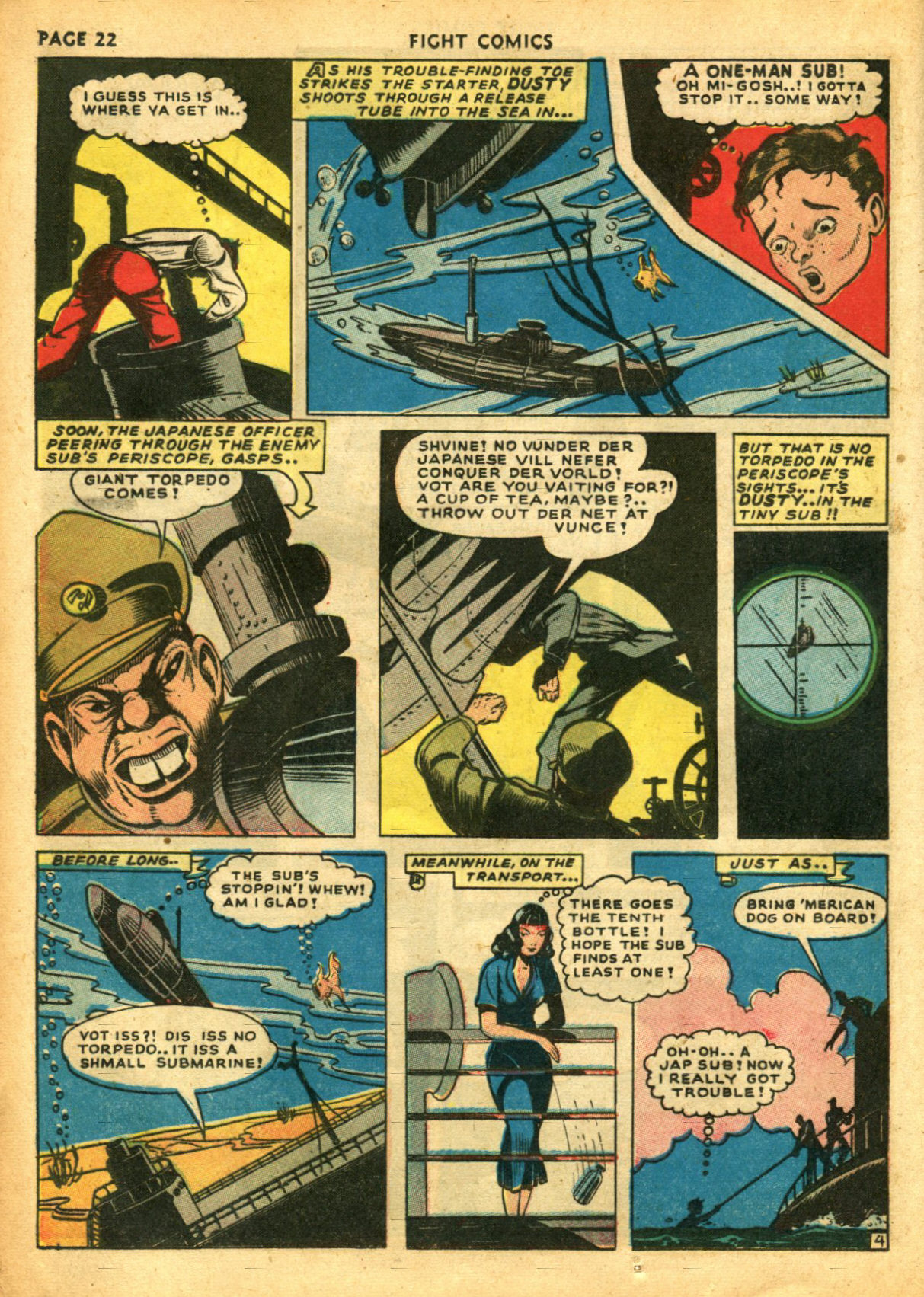 Read online Fight Comics comic -  Issue #22 - 24