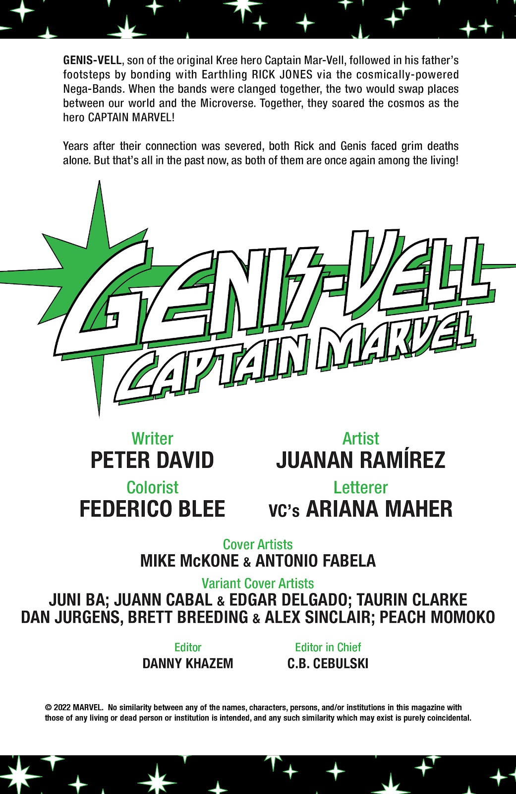 Genis-Vell: Captain Marvel issue 1 - Page 2