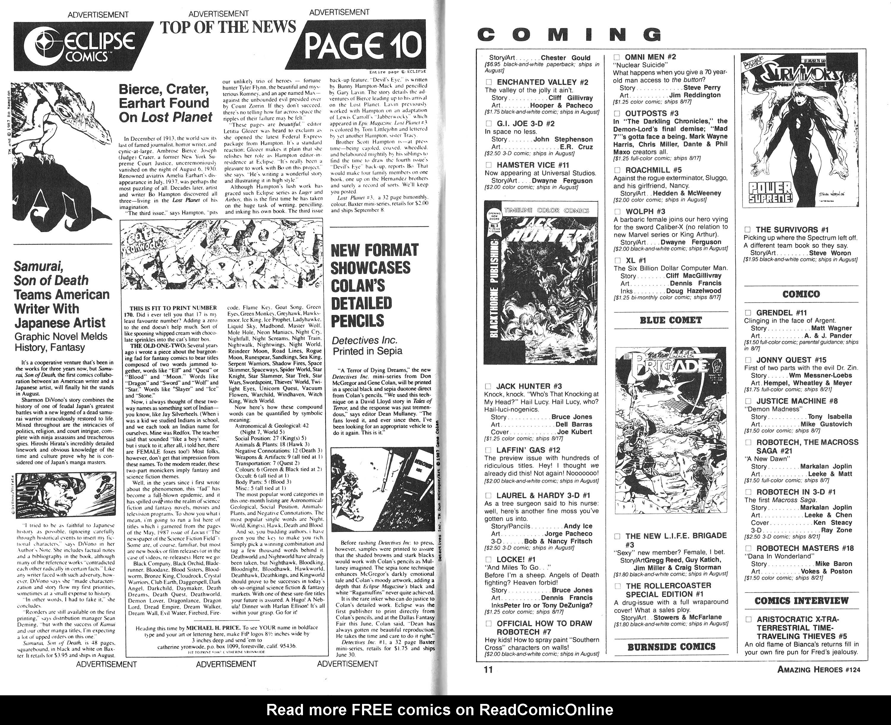 Read online Amazing Heroes comic -  Issue #124 - 6