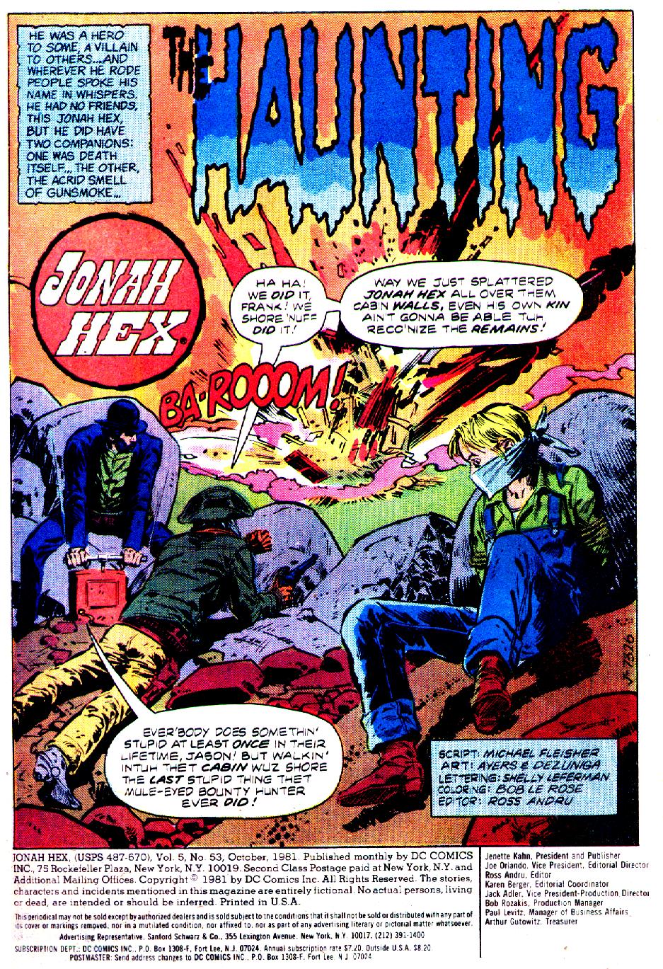 Read online Jonah Hex (1977) comic -  Issue #53 - 2