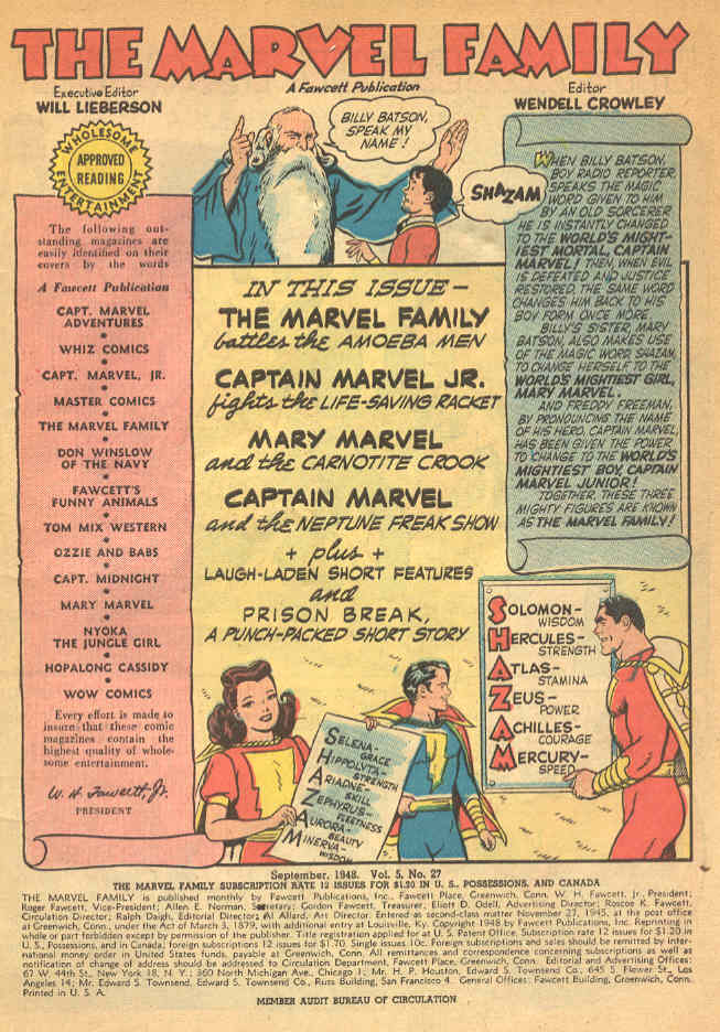 Read online The Marvel Family comic -  Issue #27 - 3