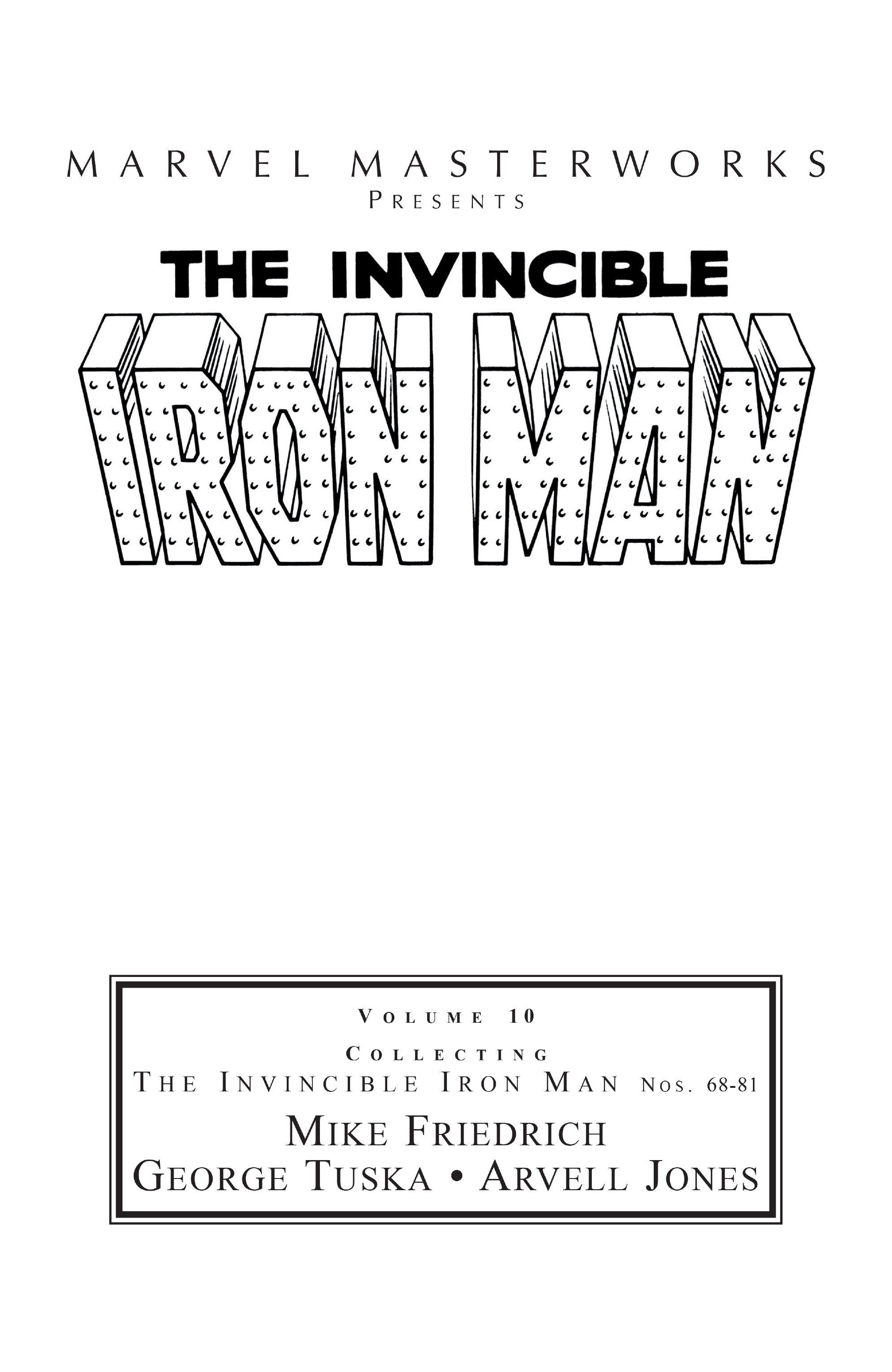 Read online Marvel Masterworks: The Invincible Iron Man comic -  Issue # TPB 10 (Part 1) - 2