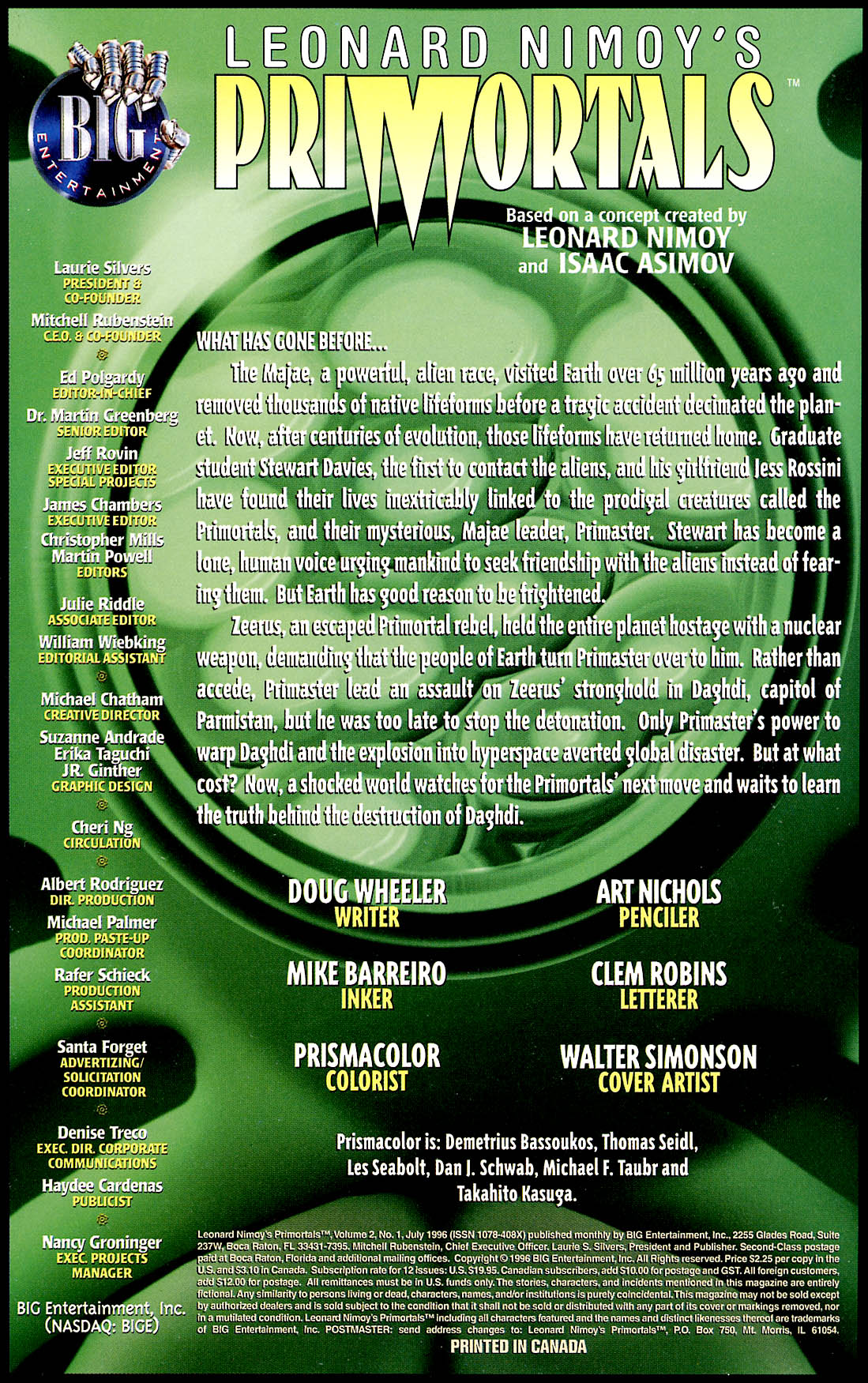 Read online Leonard Nimoy's Primortals (1996) comic -  Issue #1 - 2