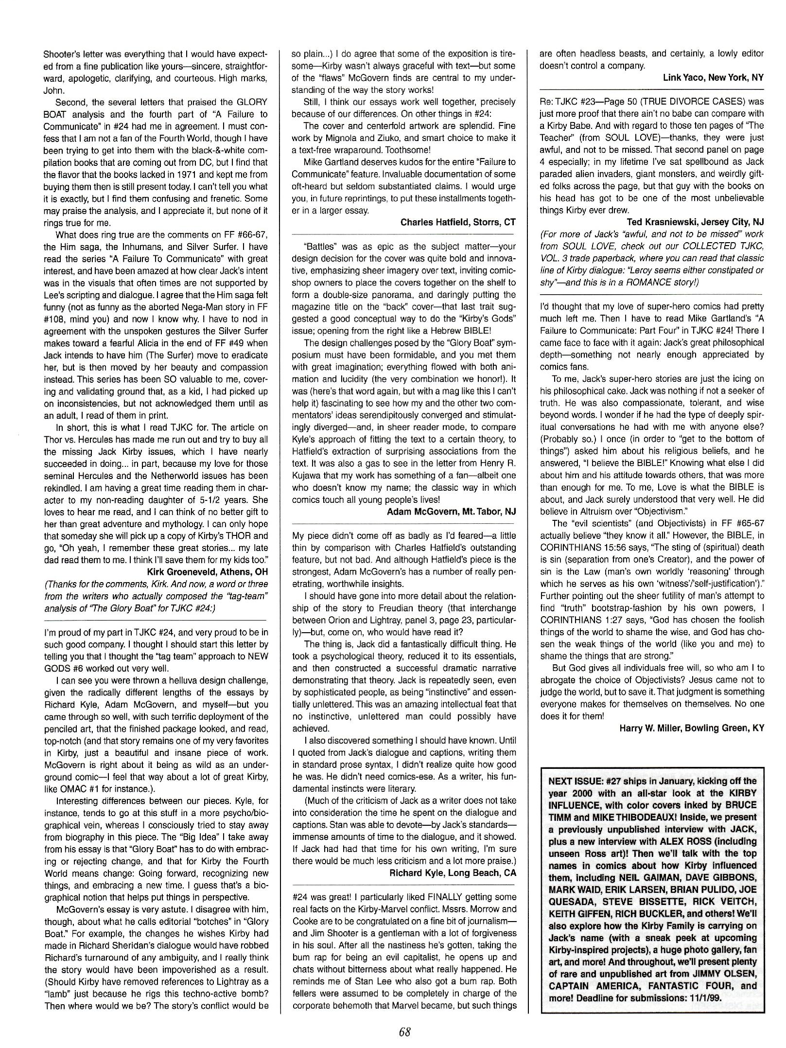 Read online The Jack Kirby Collector comic -  Issue #26 - 67