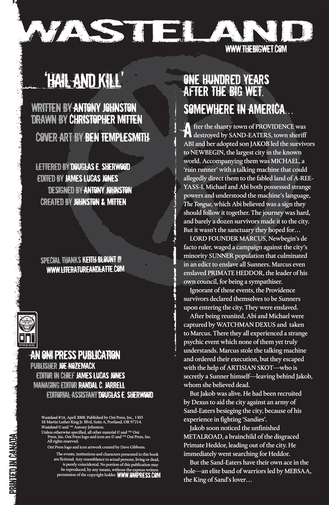 Read online Wasteland (2006) comic -  Issue #16 - 2