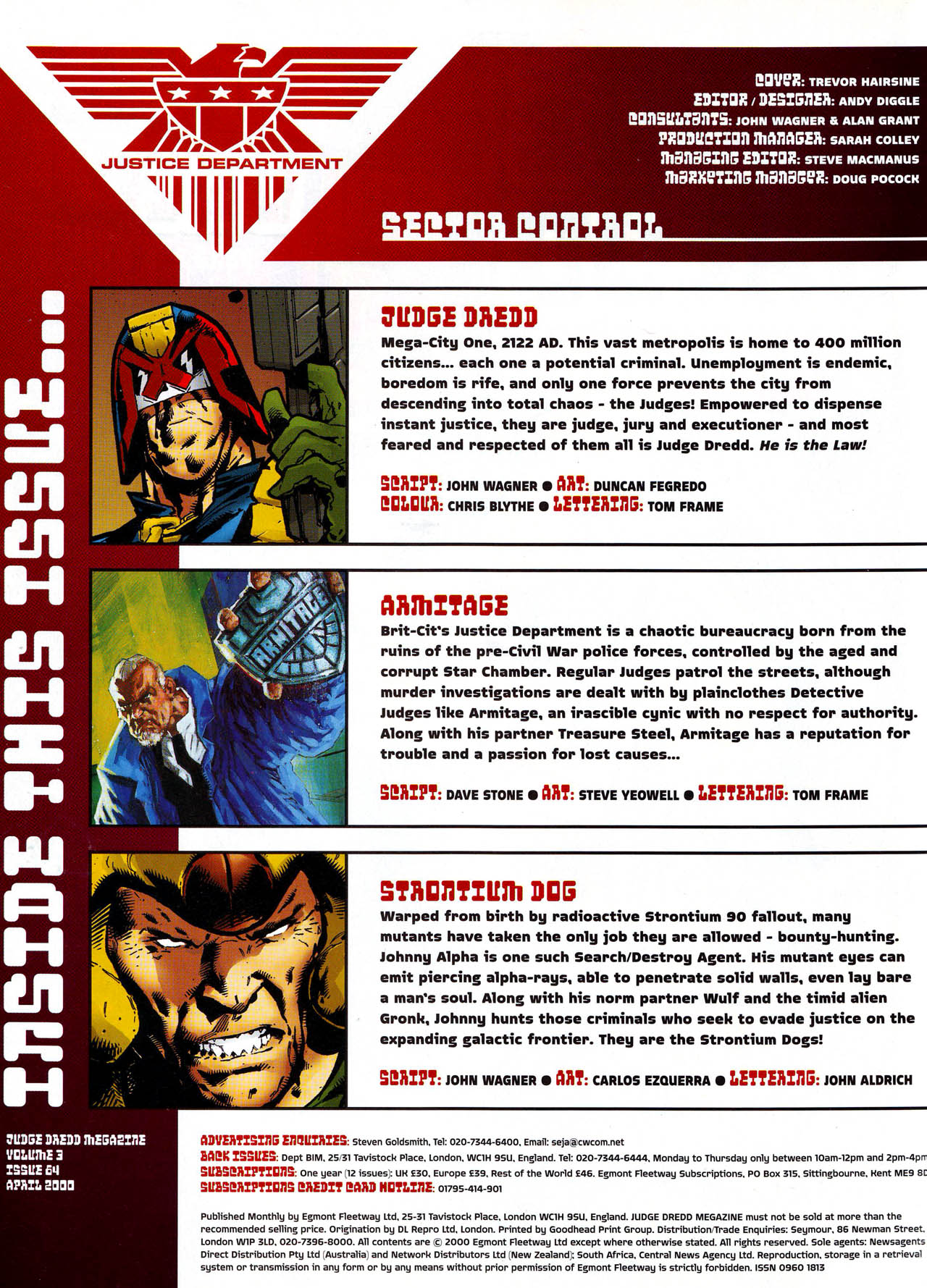 Read online Judge Dredd Megazine (vol. 3) comic -  Issue #64 - 2