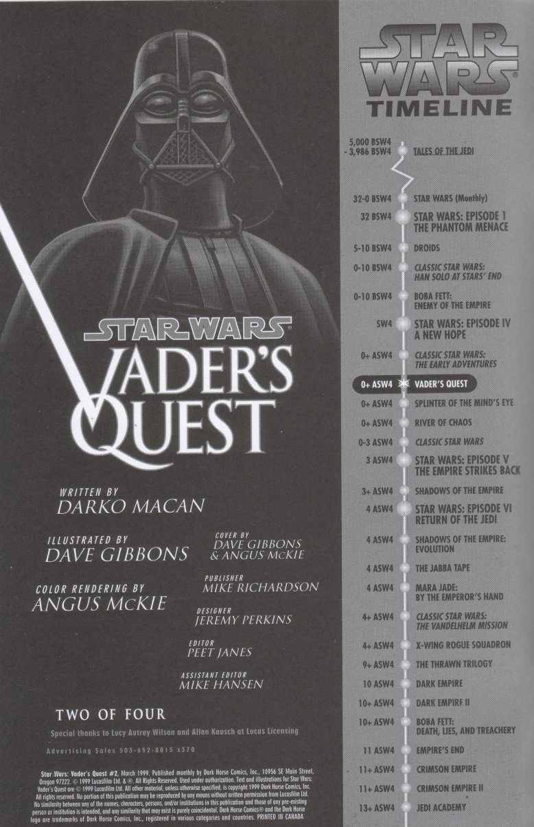 Read online Star Wars: Vader's Quest comic -  Issue #2 - 2