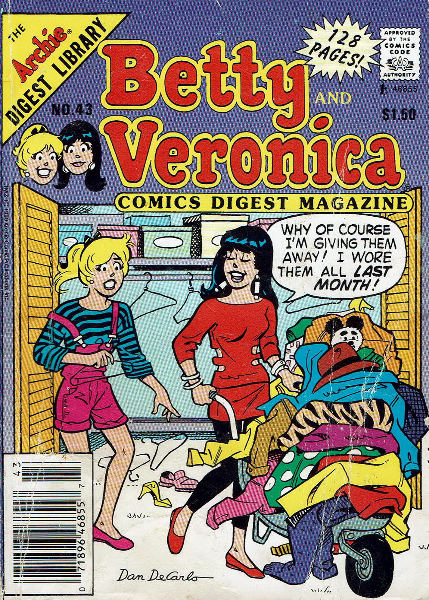 Read online Betty and Veronica Digest Magazine comic -  Issue #43 - 1
